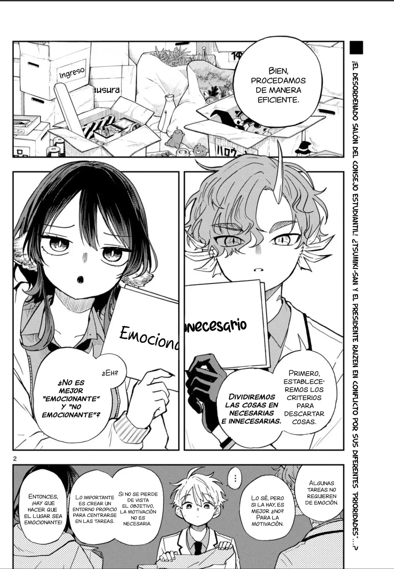 Ogami Tsumiki to Kinichijou. Capitulo 56: El presidente Raizen y el microondas página 5
