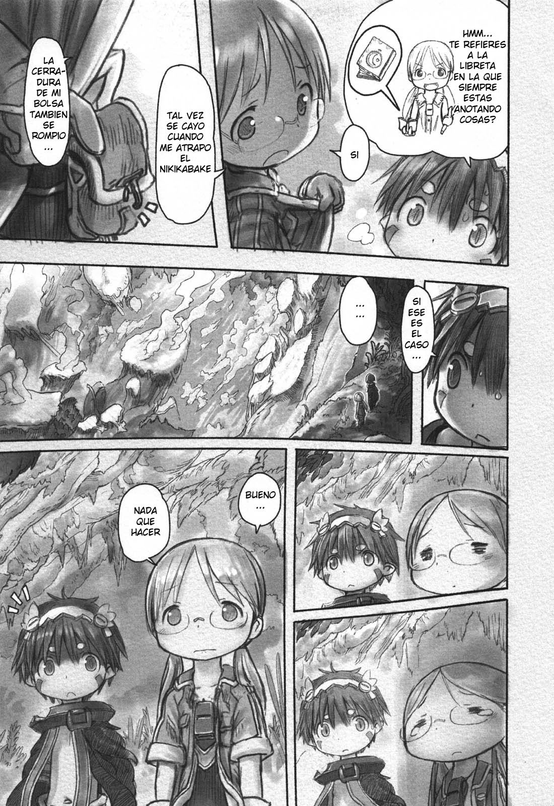 Made in Abyss Capitulo 12: Segunda capa, parte inferior: El Bosque Invertido página 3
