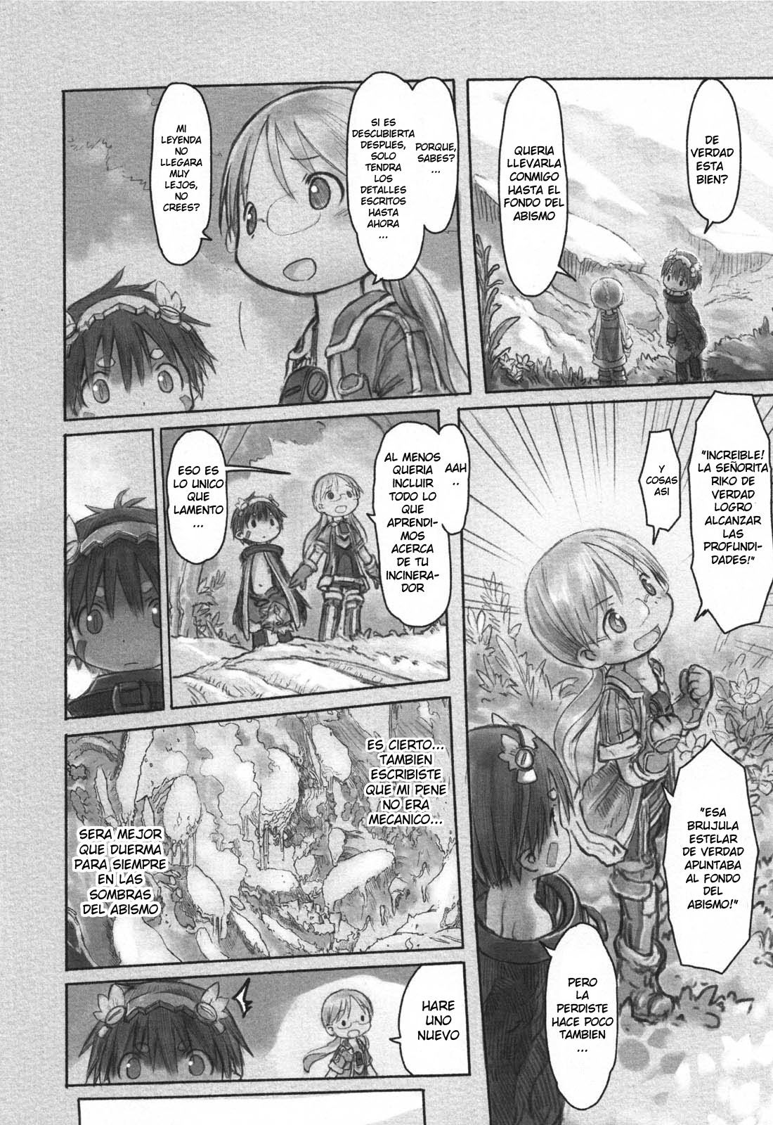 Made in Abyss Capitulo 12: Segunda capa, parte inferior: El Bosque Invertido página 4