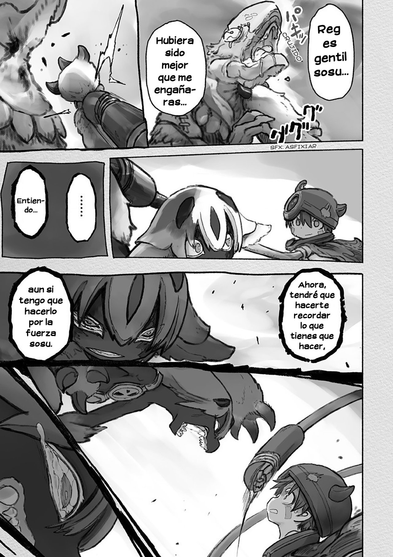 Made in Abyss Capitulo 55: Faputa y Reg página 11