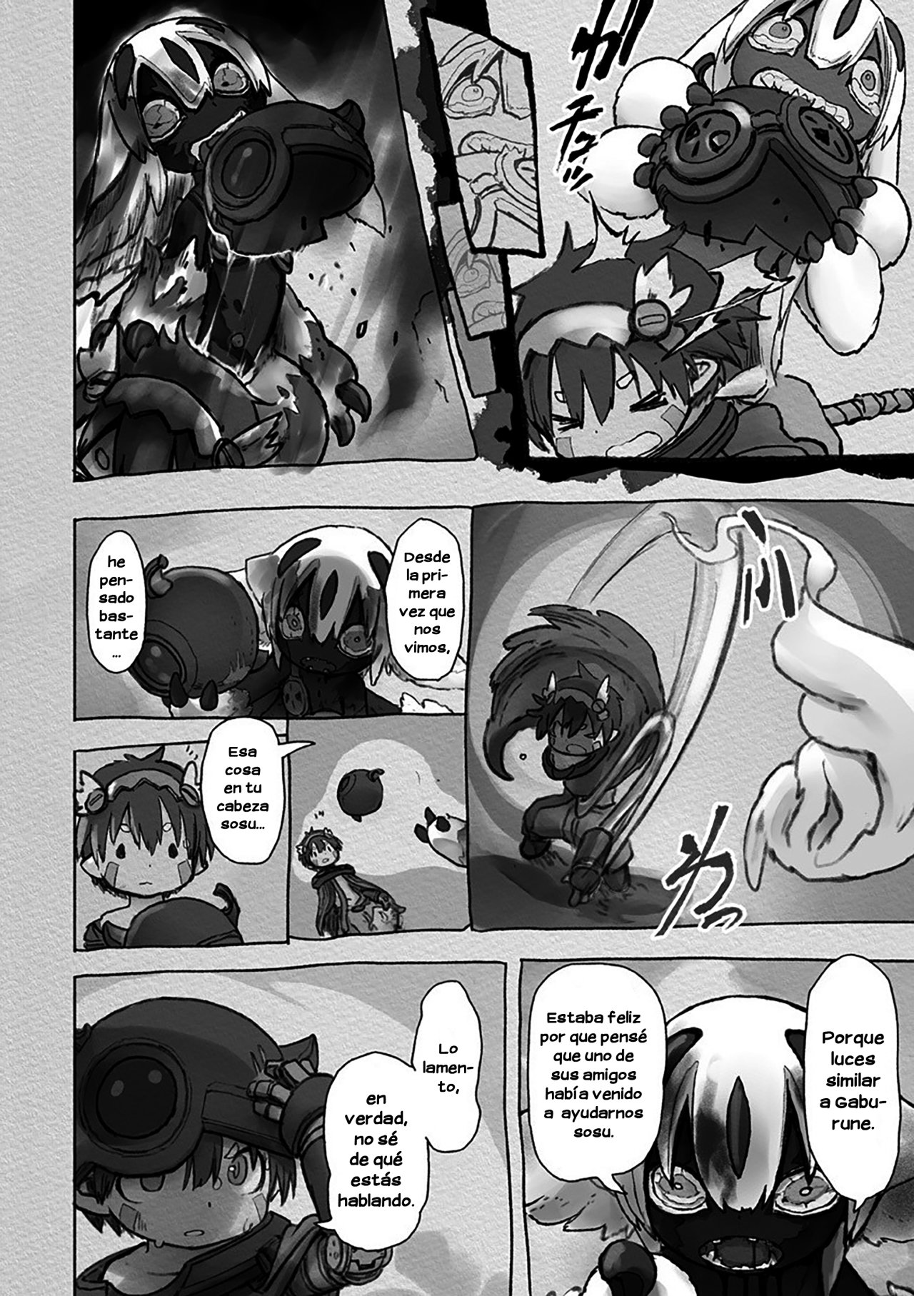 Made in Abyss Capitulo 55: Faputa y Reg página 14