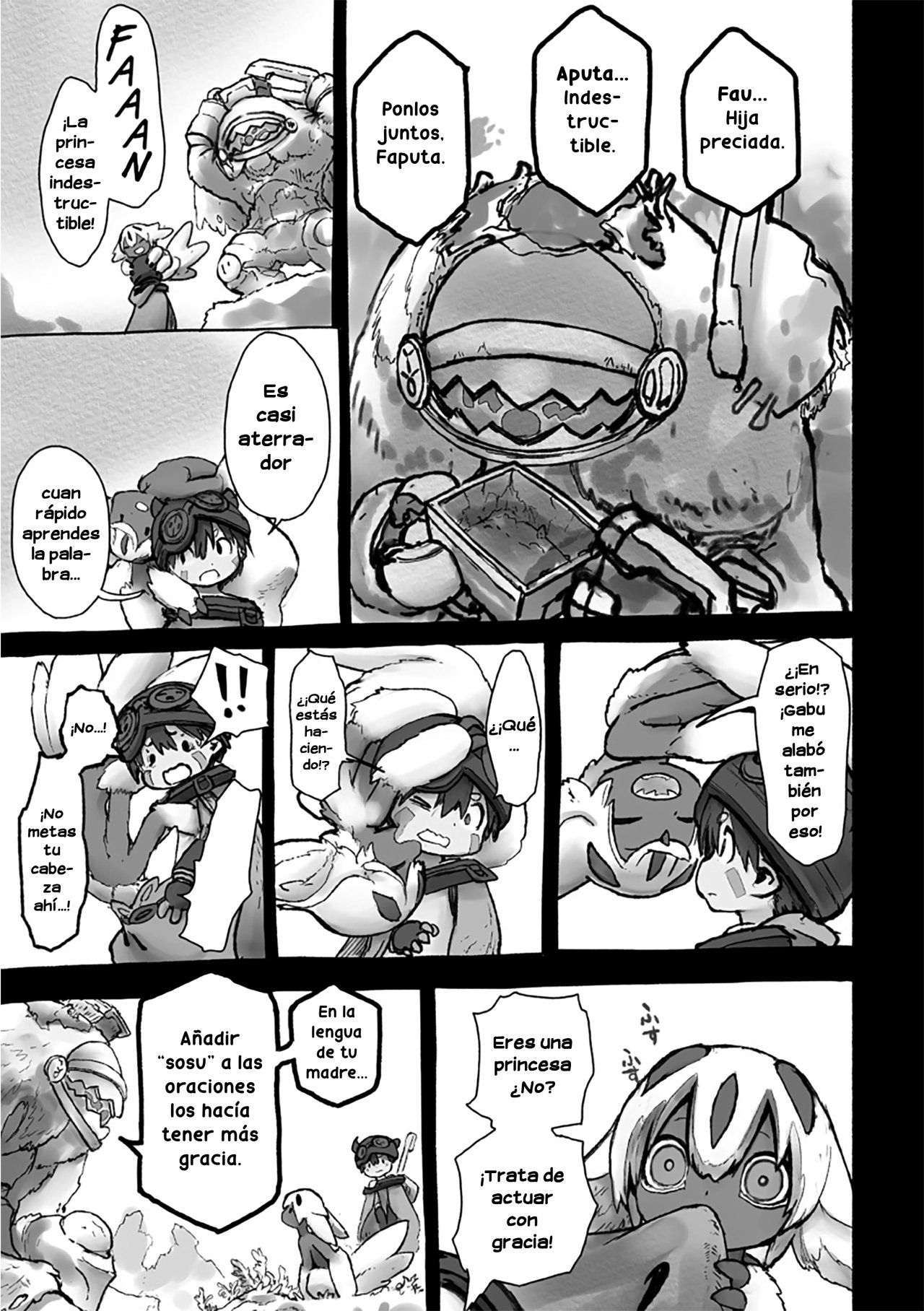 Made in Abyss Capitulo 55: Faputa y Reg página 23