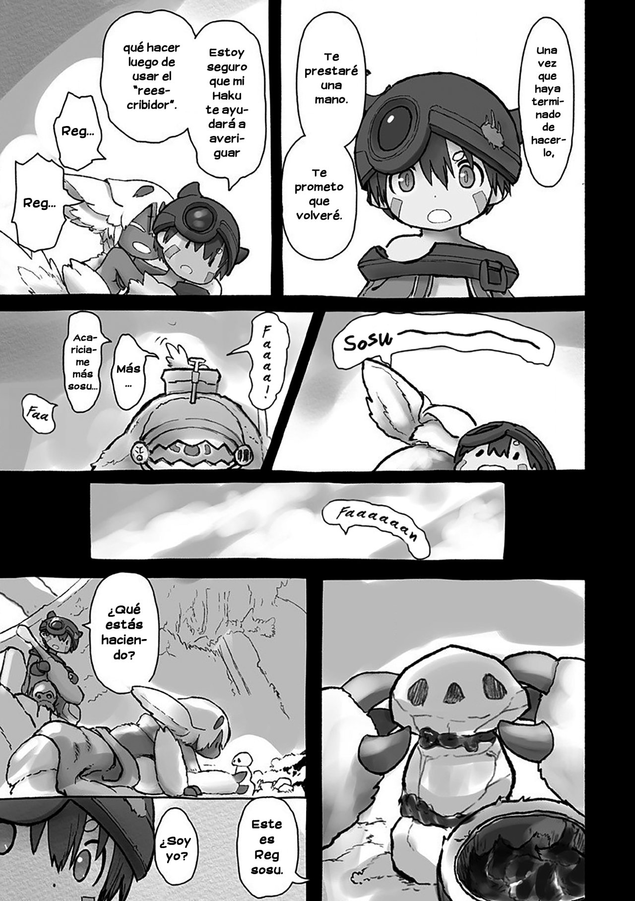 Made in Abyss Capitulo 55: Faputa y Reg página 37