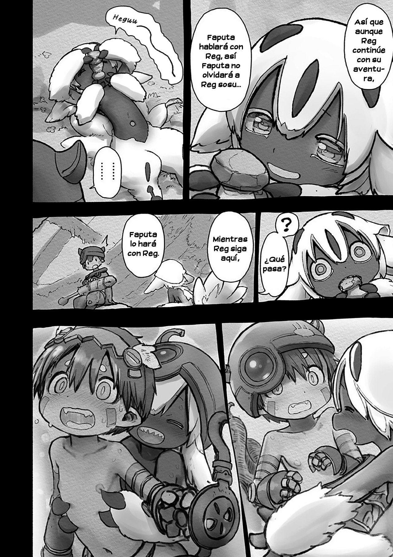 Made in Abyss Capitulo 55: Faputa y Reg página 38