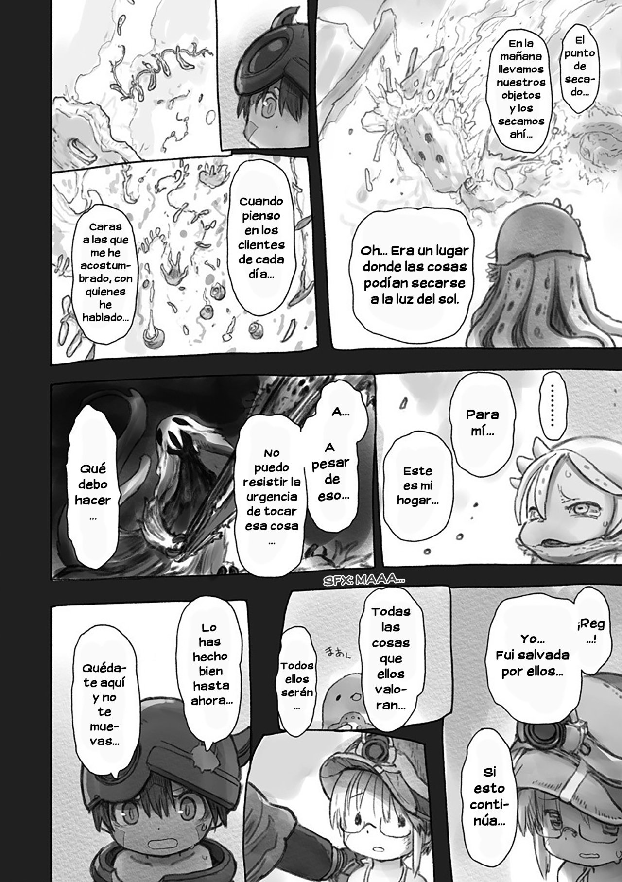 Made in Abyss Capitulo 55: Faputa y Reg página 8