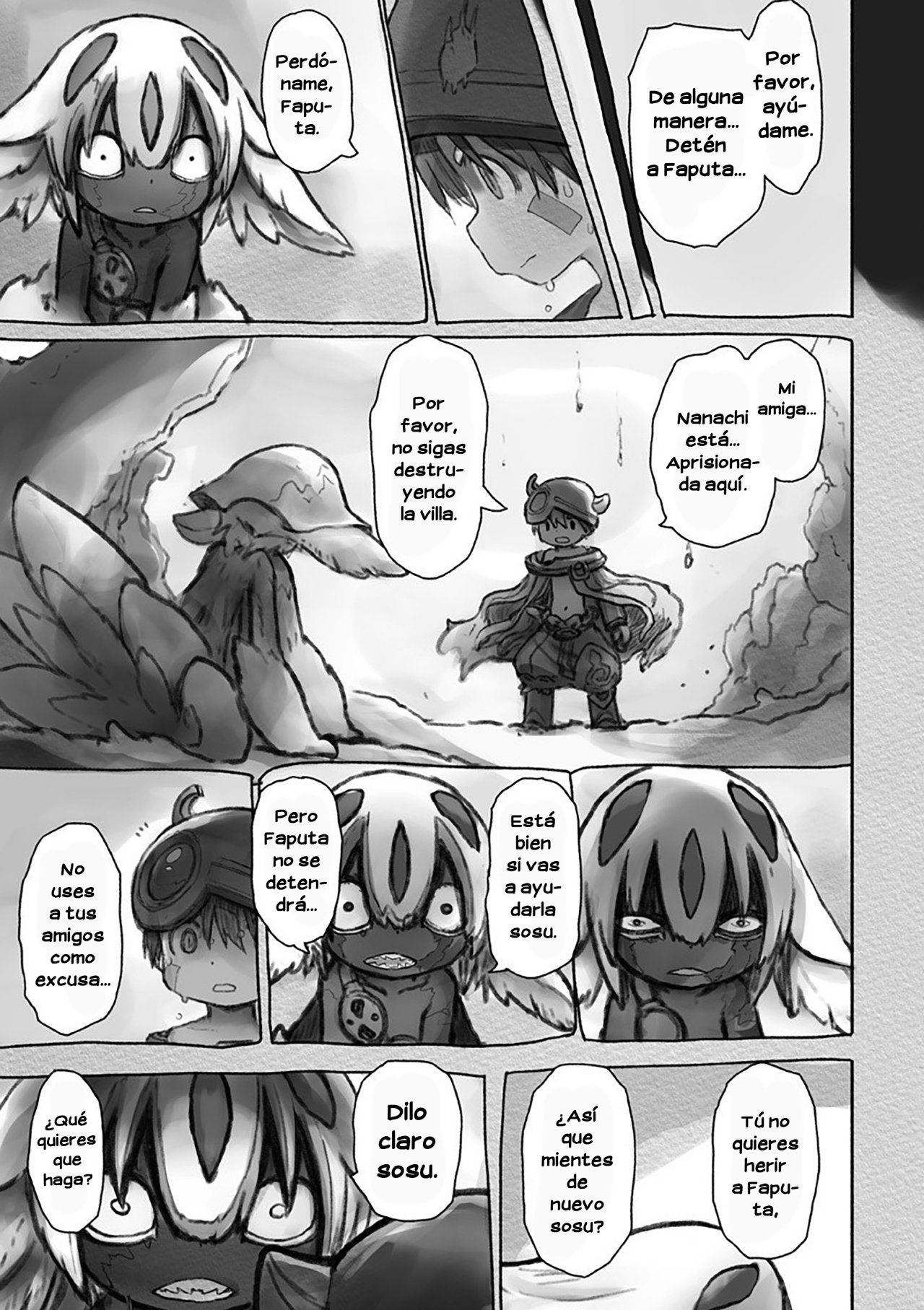 Made in Abyss Capitulo 55: Faputa y Reg página 9
