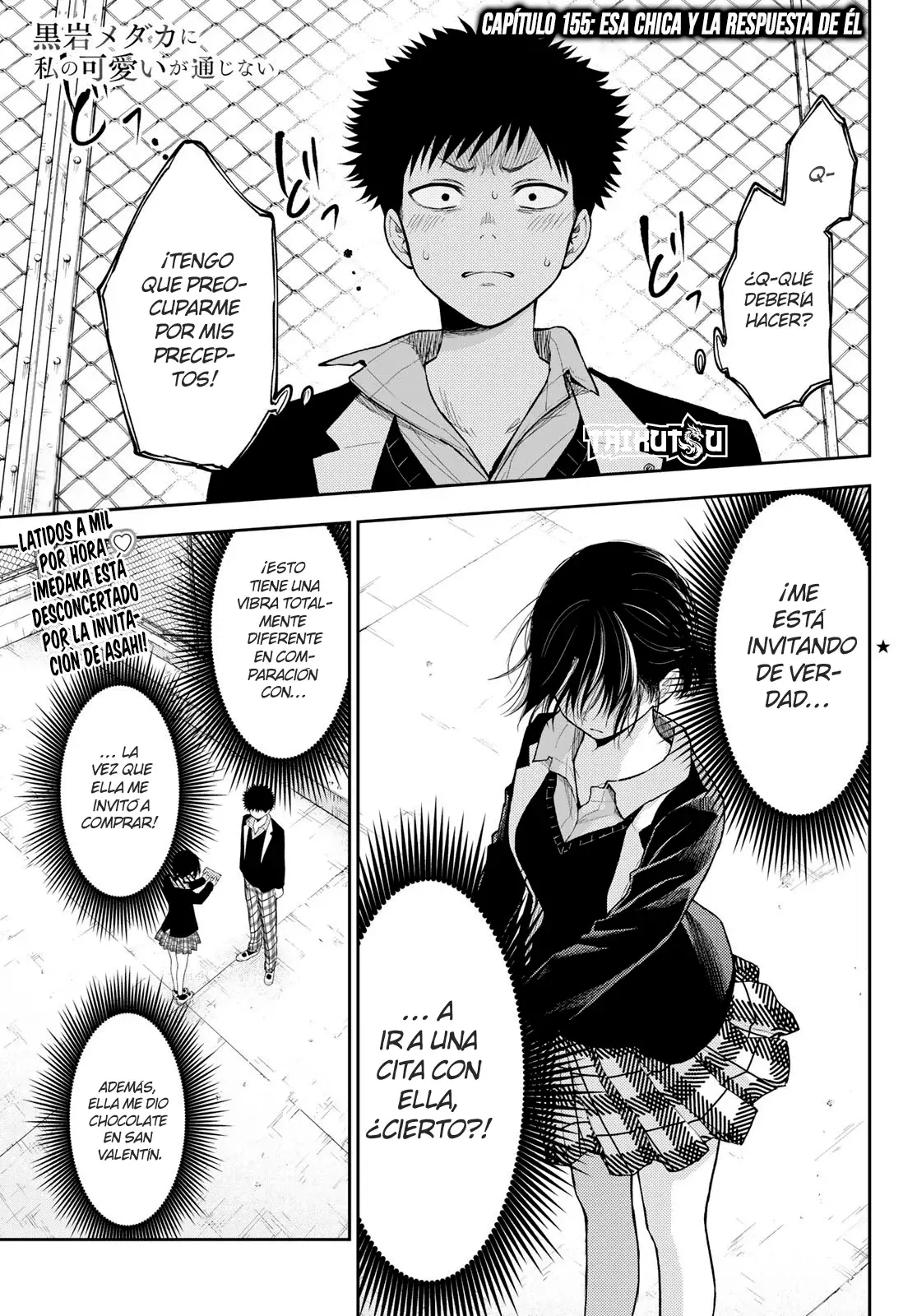 Kuroiwa Medaka Ni Watashi No Kawaii Ga Tsuujinai Capitulo 155: Esa chica y la respuesta de él. página 2