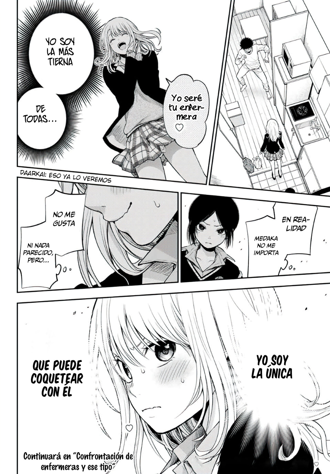 Kuroiwa Medaka Ni Watashi No Kawaii Ga Tsuujinai Capitulo 19: Enfermera y ese tipo página 16