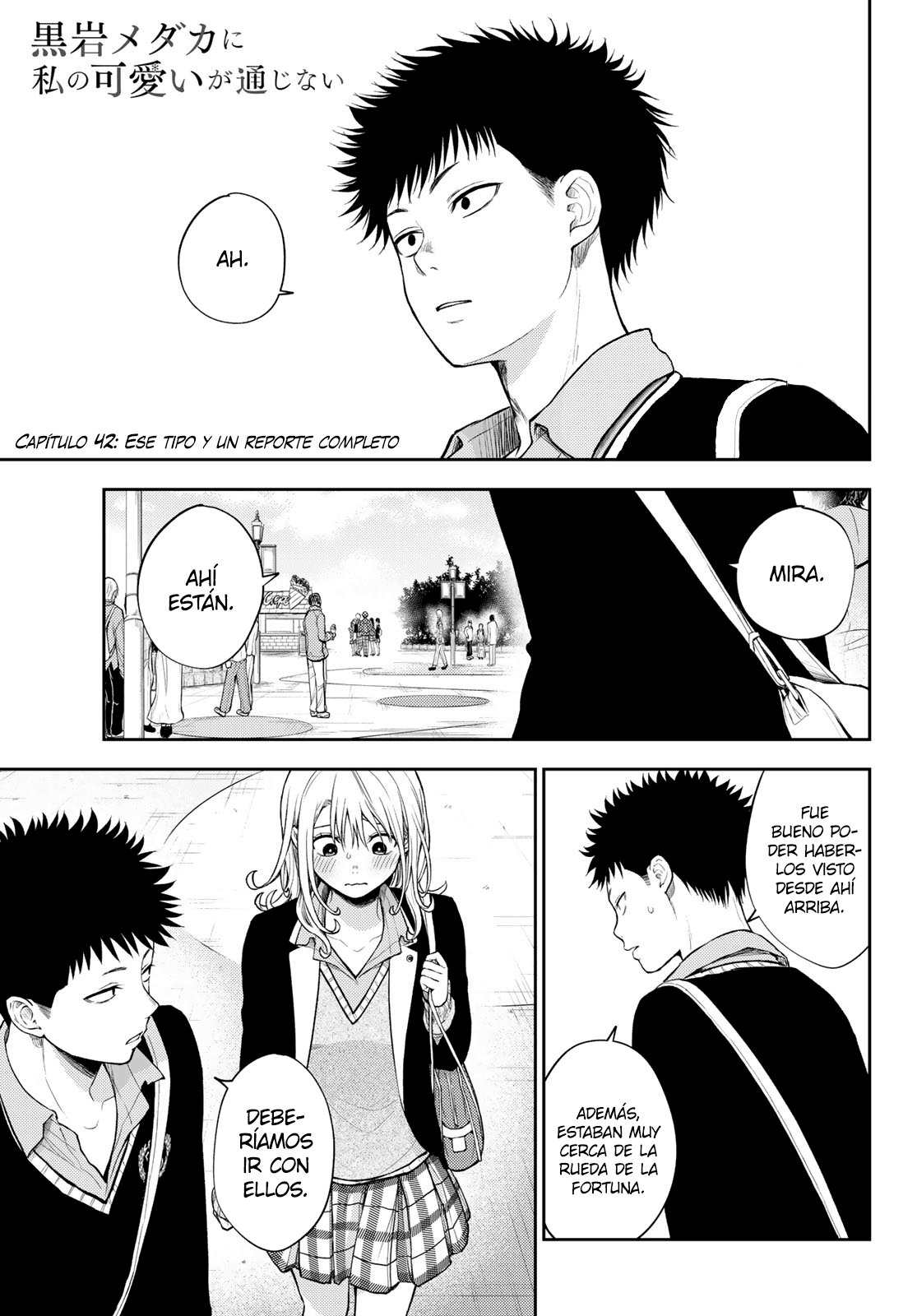 Kuroiwa Medaka Ni Watashi No Kawaii Ga Tsuujinai Capitulo 42: Ese tipo y un reporte completo. página 2