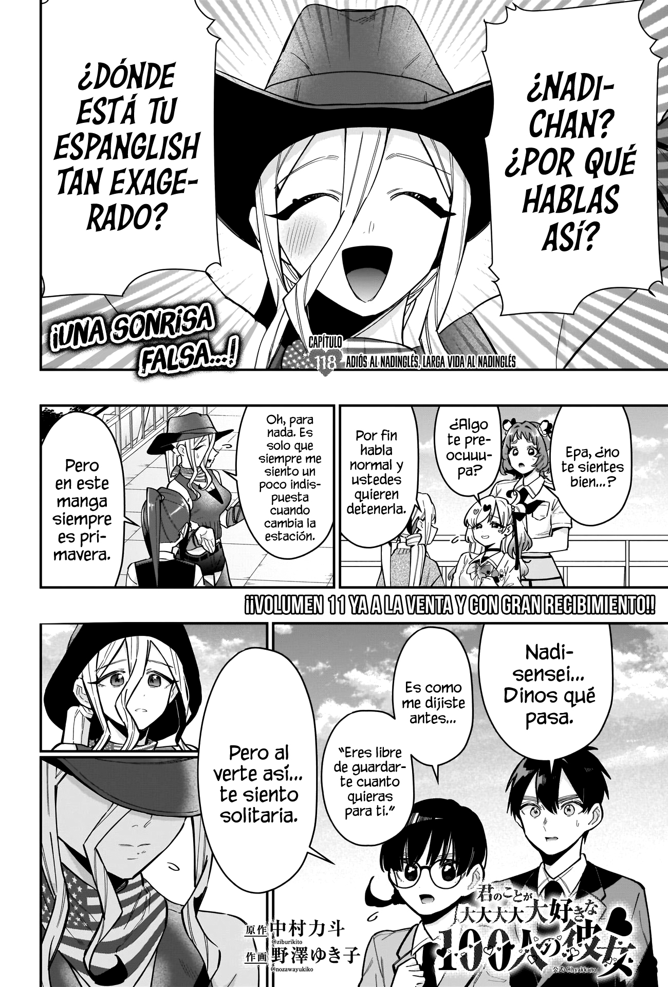 Kimi no koto ga Dai Dai Dai Dai Daisuki na 100-nin no Kanojo Capitulo 118: Adiós al Nadinglés, larga vida al Nadinglés página 2