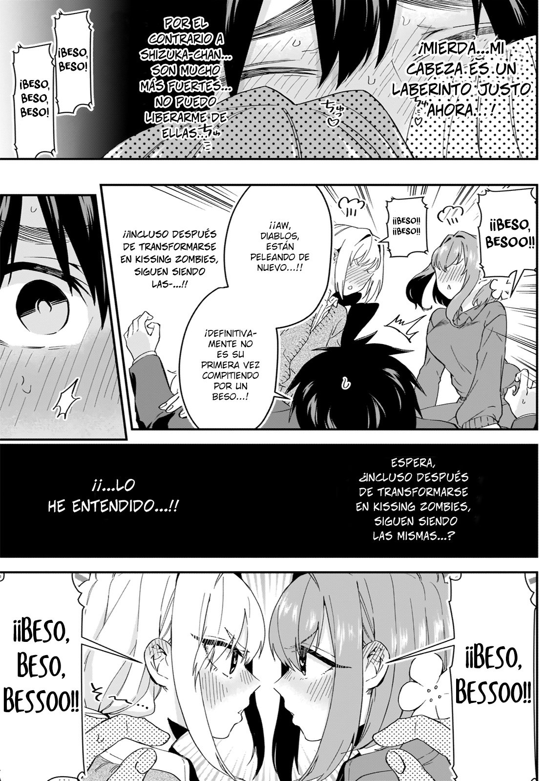 Kimi no koto ga Dai Dai Dai Dai Daisuki na 100-nin no Kanojo Capitulo 12: Pánico de zombis besadores página 14