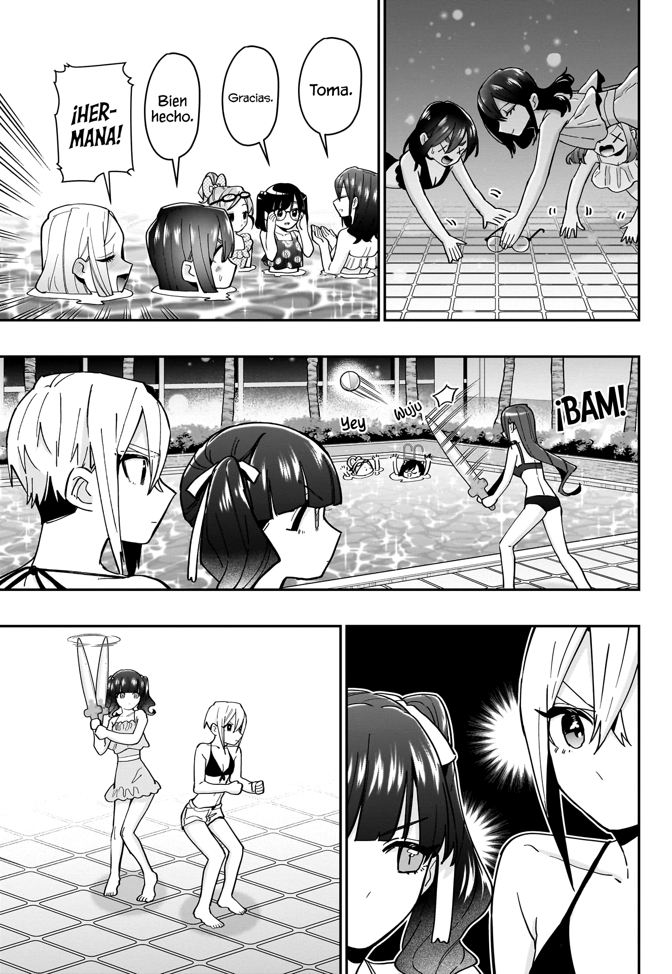 Kimi no koto ga Dai Dai Dai Dai Daisuki na 100-nin no Kanojo Capitulo 127: Piscina nocturna página 13
