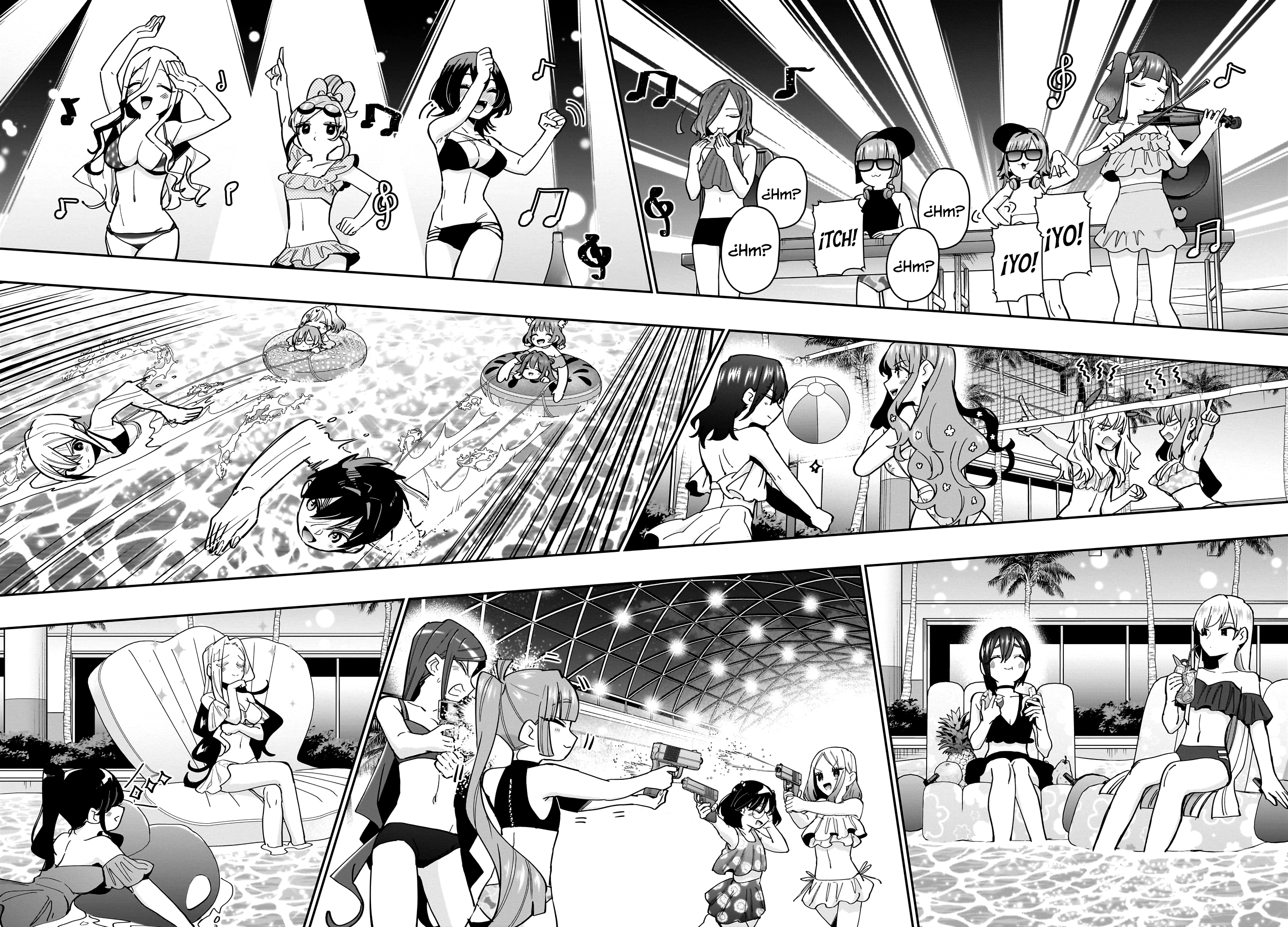Kimi no koto ga Dai Dai Dai Dai Daisuki na 100-nin no Kanojo Capitulo 127: Piscina nocturna página 18