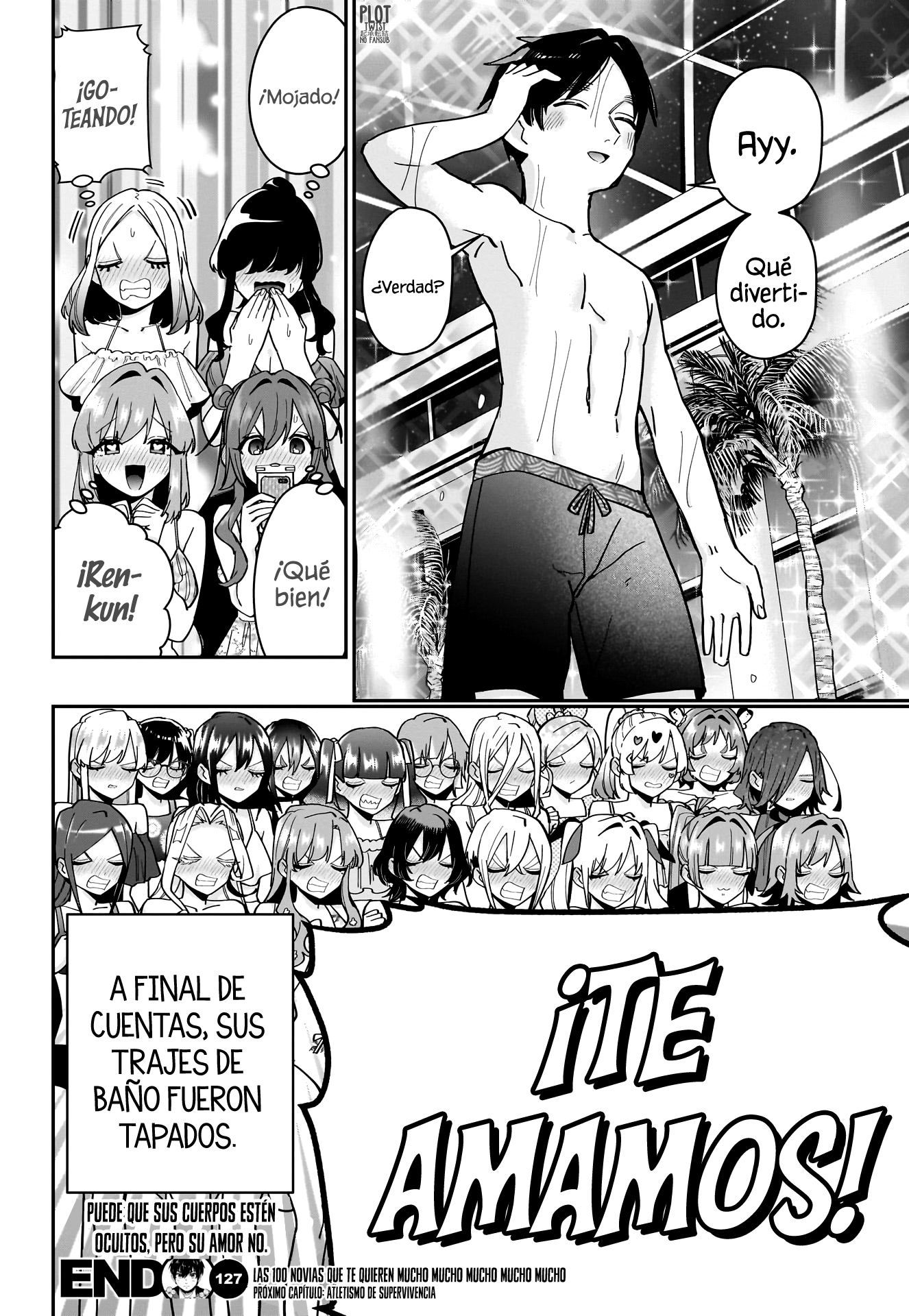 Kimi no koto ga Dai Dai Dai Dai Daisuki na 100-nin no Kanojo Capitulo 127: Piscina nocturna página 19