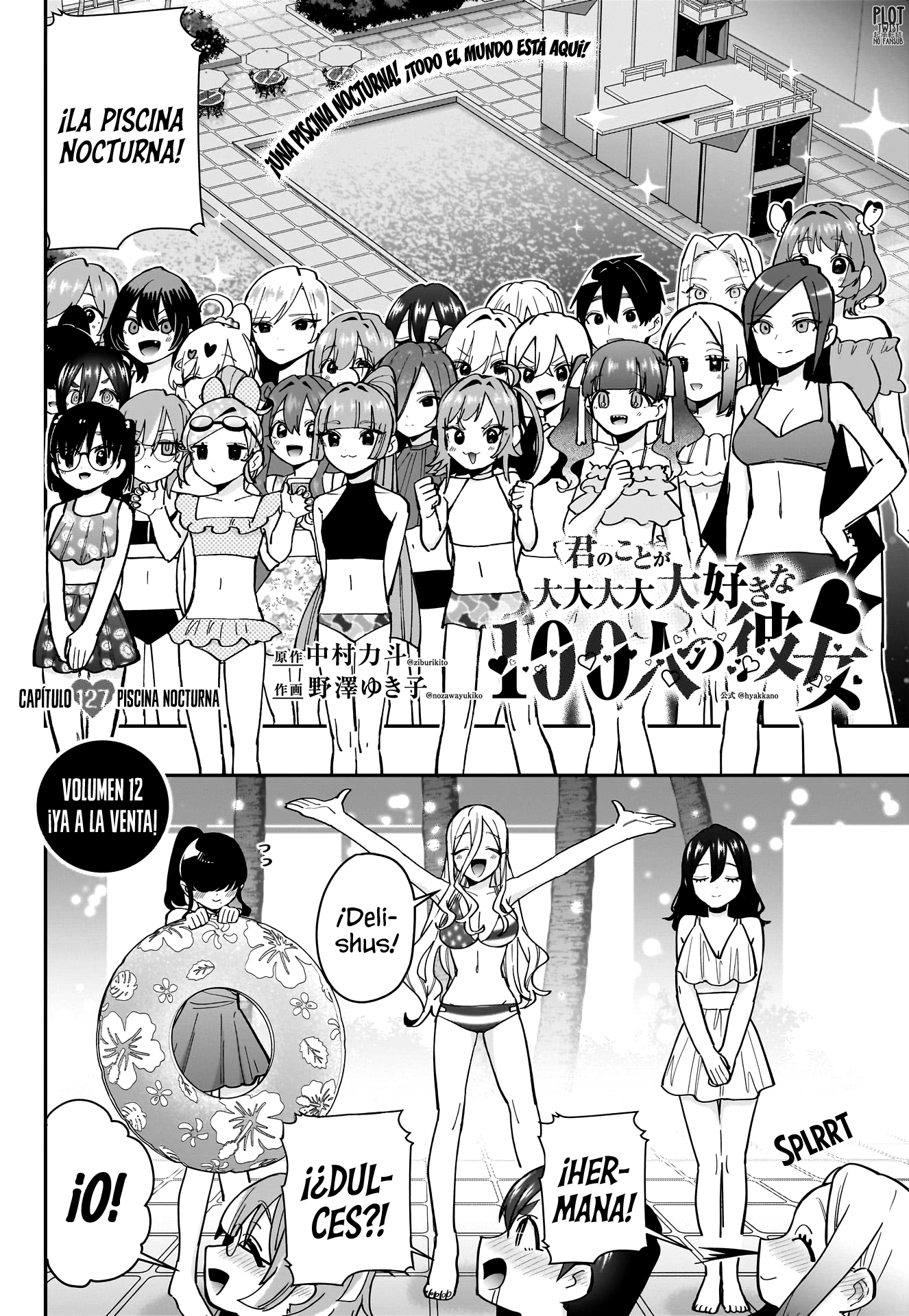 Kimi no koto ga Dai Dai Dai Dai Daisuki na 100-nin no Kanojo Capitulo 127: Piscina nocturna página 2