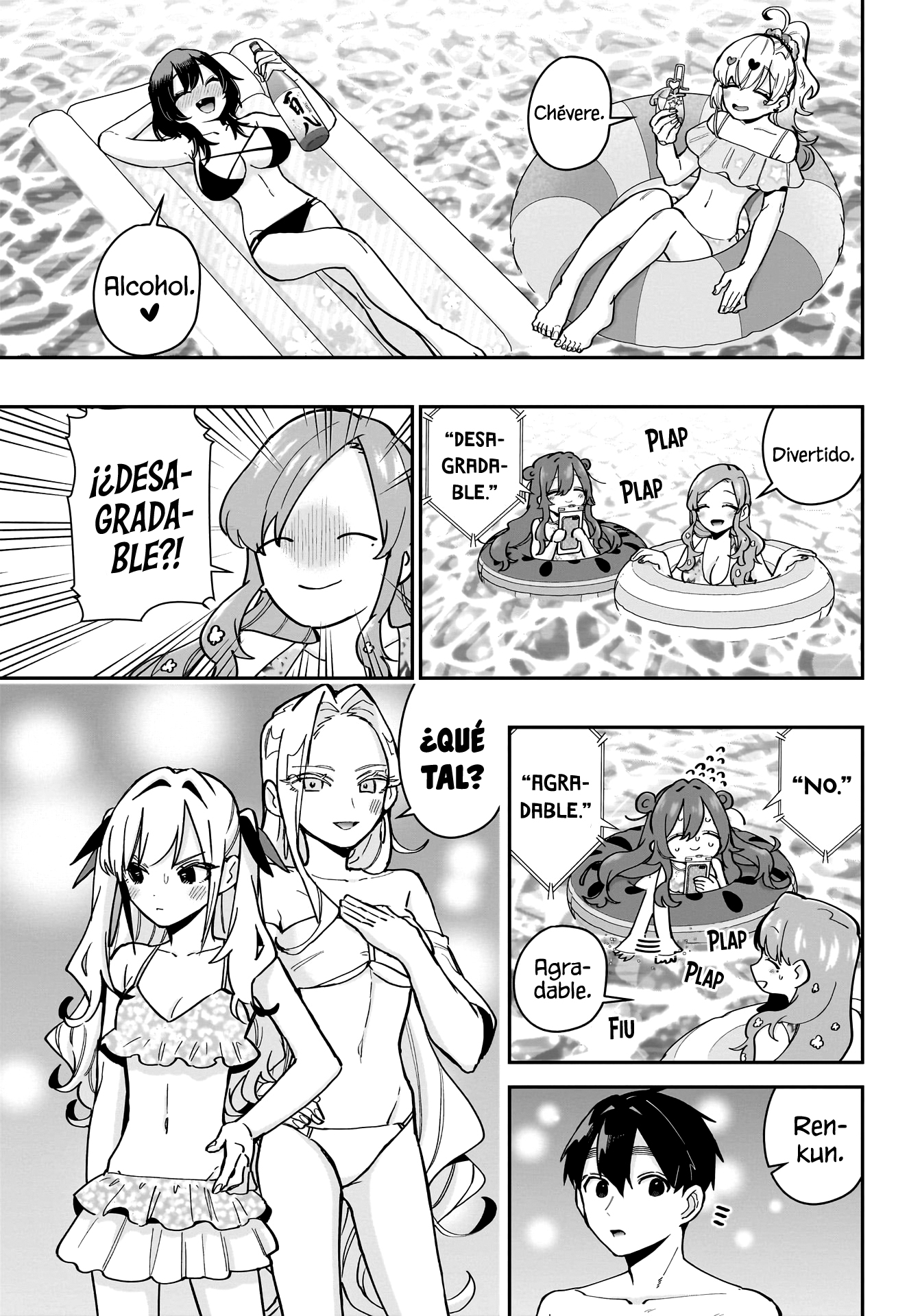 Kimi no koto ga Dai Dai Dai Dai Daisuki na 100-nin no Kanojo Capitulo 127: Piscina nocturna página 3