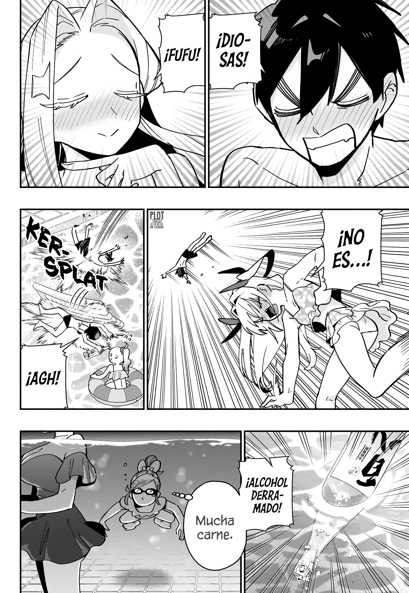 Kimi no koto ga Dai Dai Dai Dai Daisuki na 100-nin no Kanojo Capitulo 127: Piscina nocturna página 4