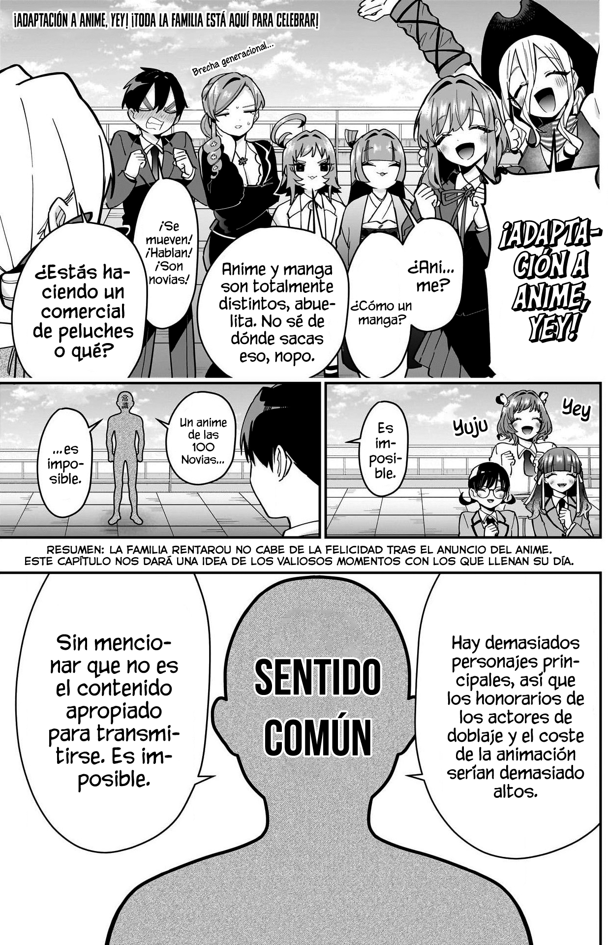 Kimi no koto ga Dai Dai Dai Dai Daisuki na 100-nin no Kanojo Capitulo 130: El día a día de la familia Rentarou (Parte Dos) página 3