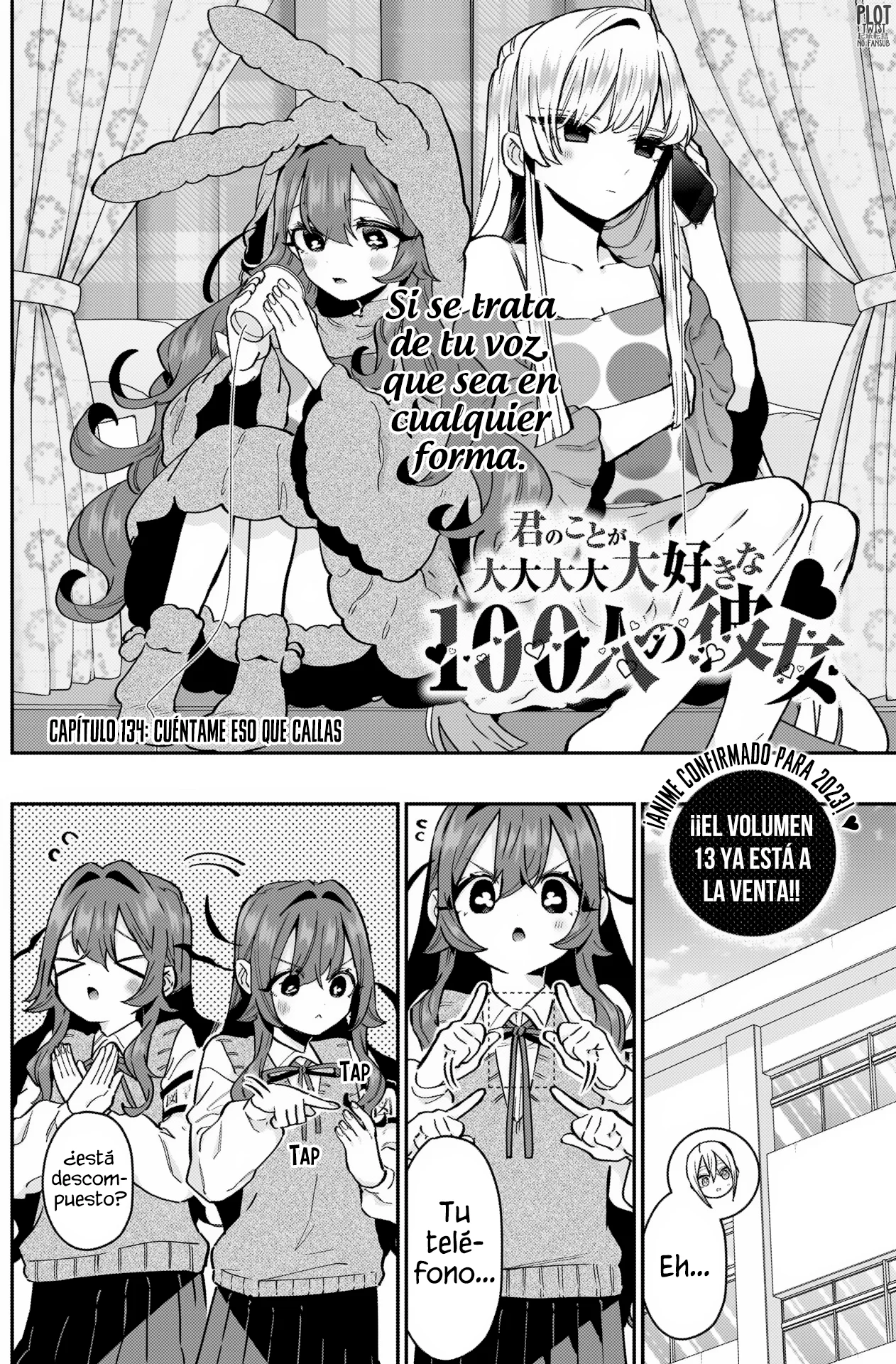 Kimi no koto ga Dai Dai Dai Dai Daisuki na 100-nin no Kanojo Capitulo 134: Cuéntame eso que callas página 3