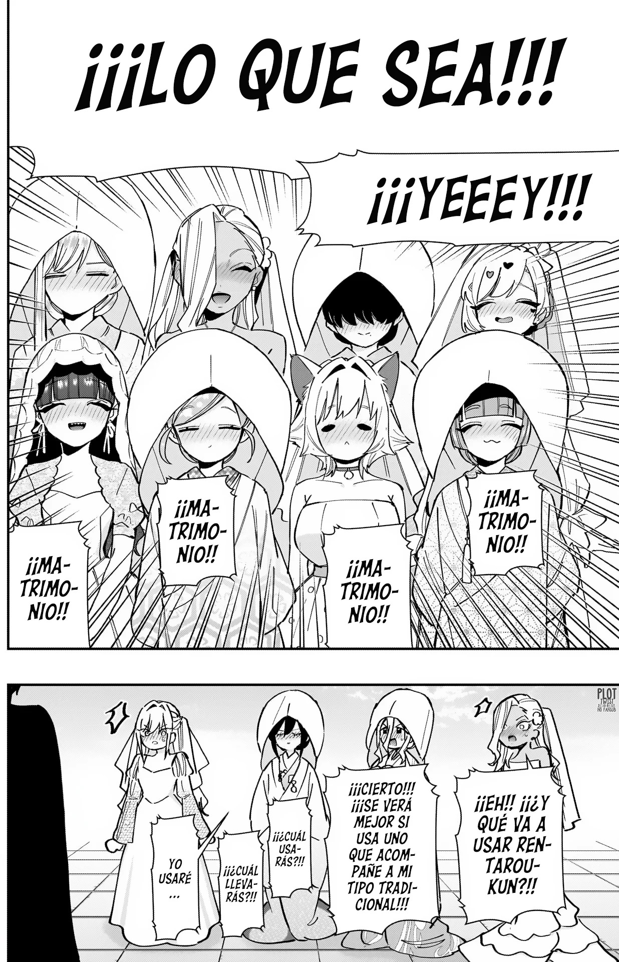 Kimi no koto ga Dai Dai Dai Dai Daisuki na 100-nin no Kanojo Capitulo 146: Y así fue como todos se casaron página 11