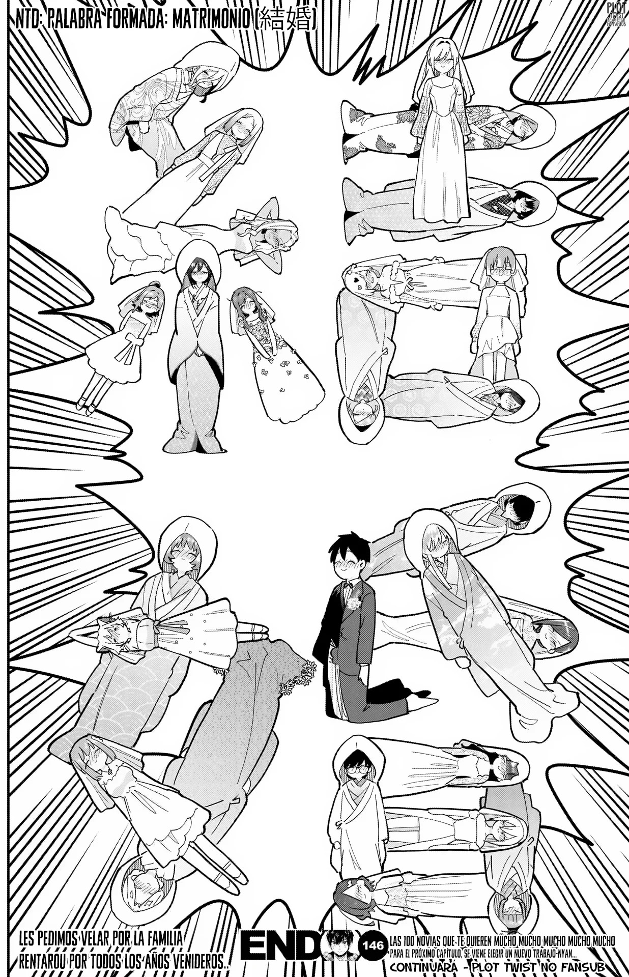 Kimi no koto ga Dai Dai Dai Dai Daisuki na 100-nin no Kanojo Capitulo 146: Y así fue como todos se casaron página 14