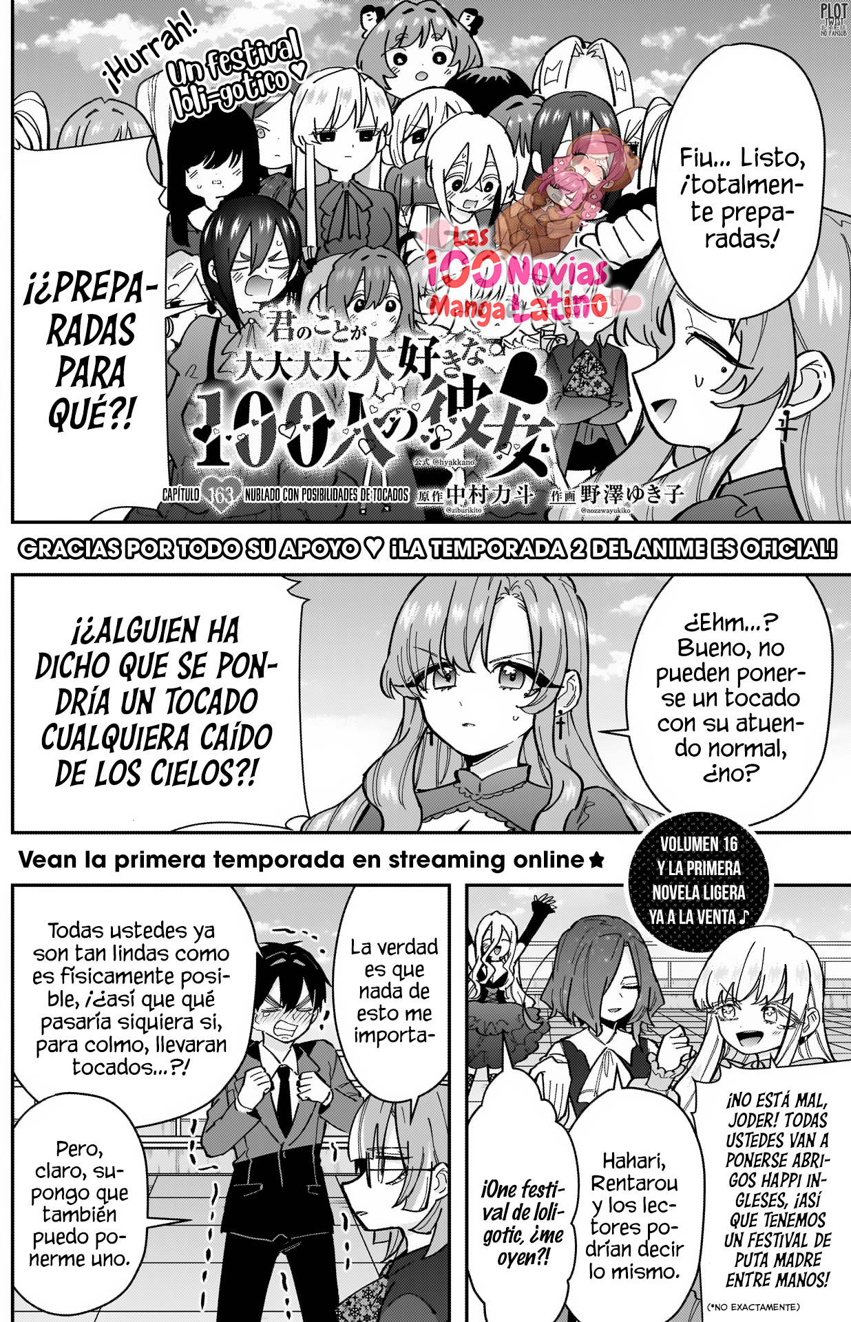 Kimi no koto ga Dai Dai Dai Dai Daisuki na 100-nin no Kanojo Capitulo 163: Nublado con posibilidades de tocados página 3