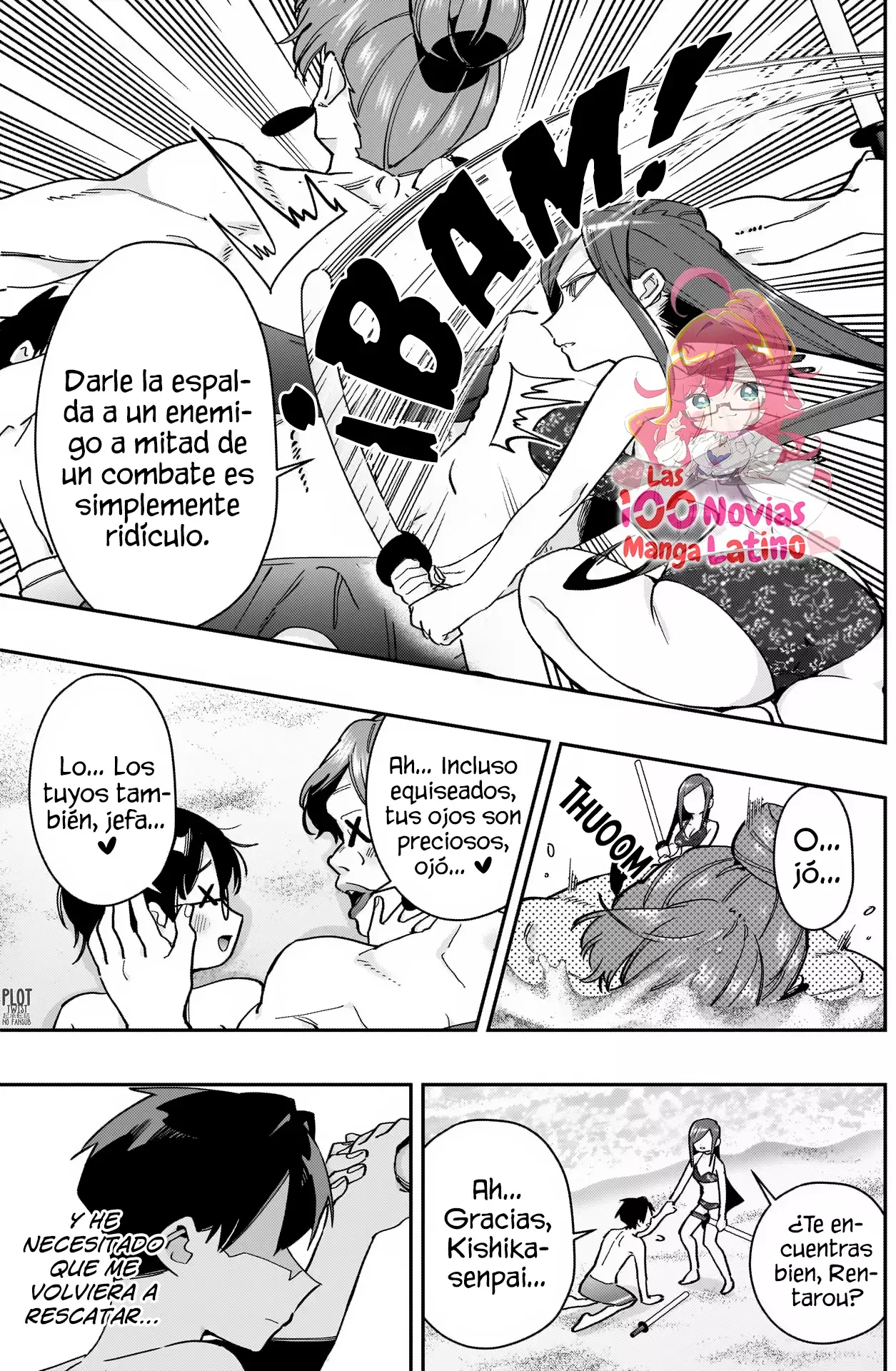 Kimi no koto ga Dai Dai Dai Dai Daisuki na 100-nin no Kanojo Capitulo 166: El torneo playero de lucha con espadas por parejas página 9