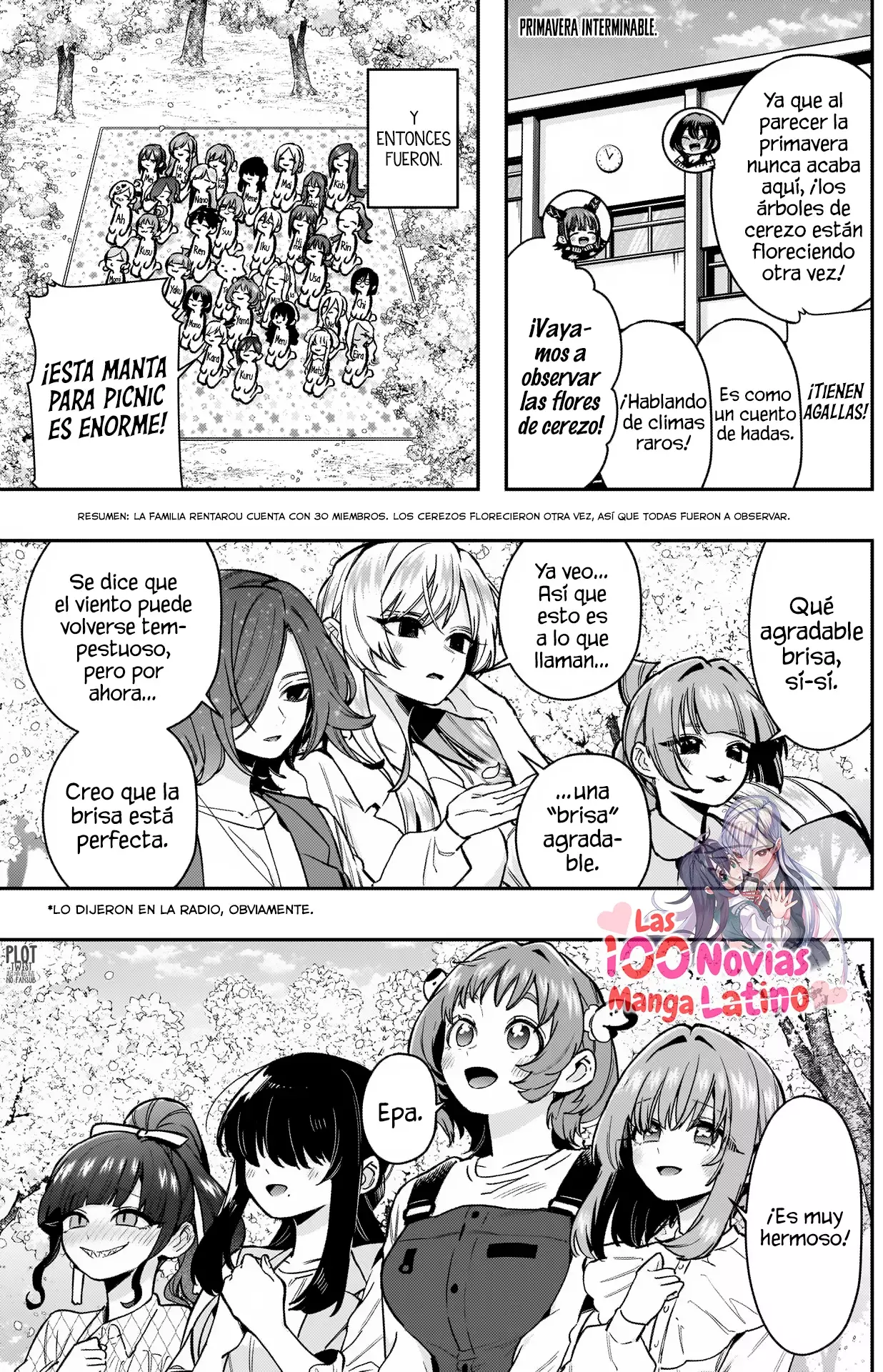 Kimi no koto ga Dai Dai Dai Dai Daisuki na 100-nin no Kanojo Capitulo 179: La observación de flores de la familia Rentarou página 4
