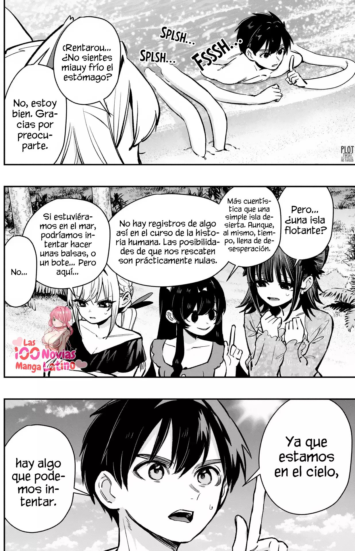 Kimi no koto ga Dai Dai Dai Dai Daisuki na 100-nin no Kanojo Capitulo 184: El escape de la familia Rentarou de la isla en el cielo página 4