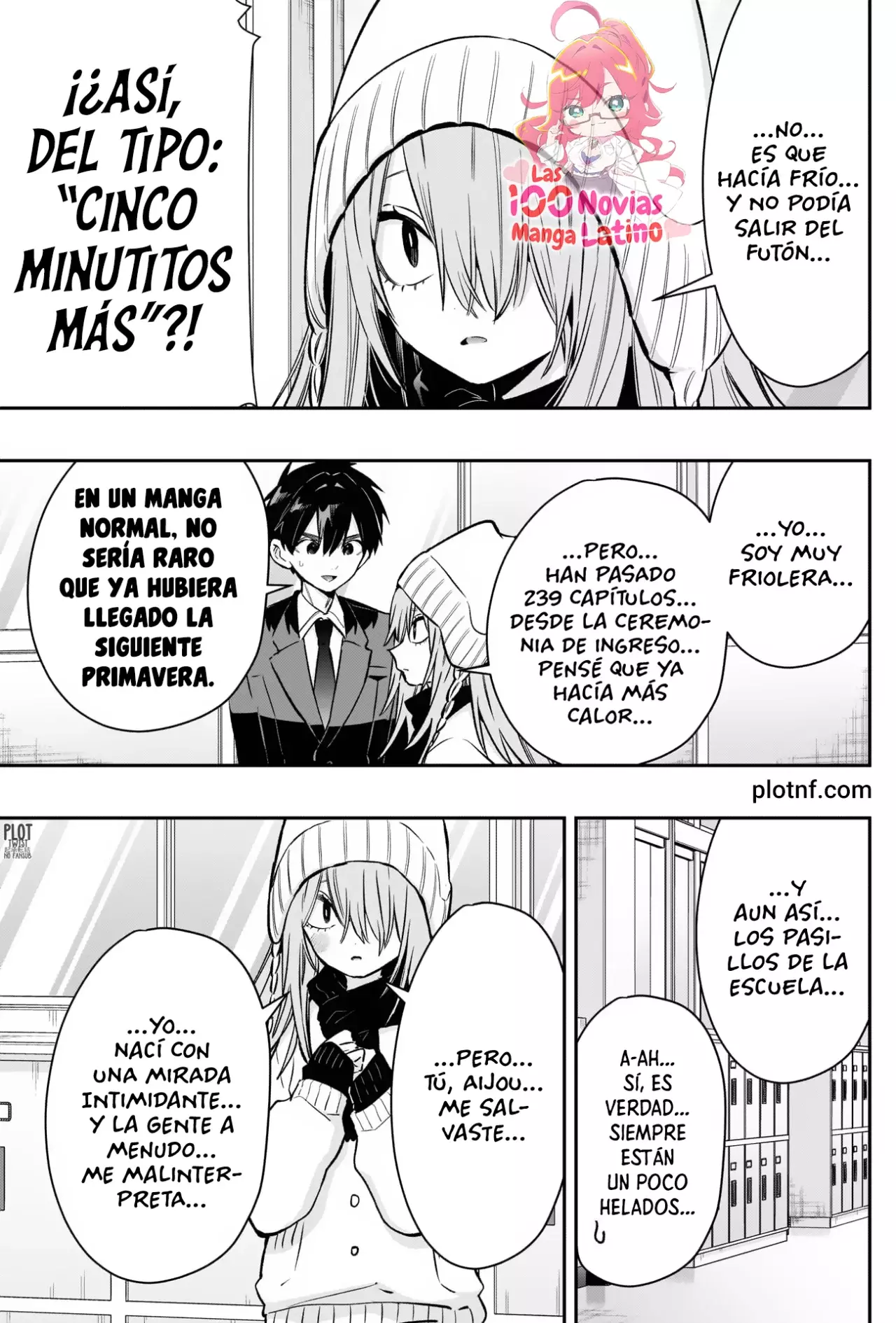 Kimi no koto ga Dai Dai Dai Dai Daisuki na 100-nin no Kanojo Capitulo 240: La estudiante con mirada intimidante página 8