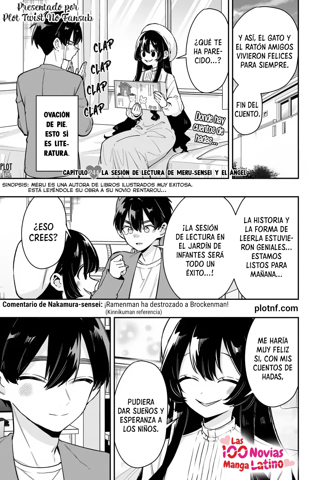 Kimi no koto ga Dai Dai Dai Dai Daisuki na 100-nin no Kanojo Capitulo 244: La sesión de lectura de Meru-sensei y el ángel página 4