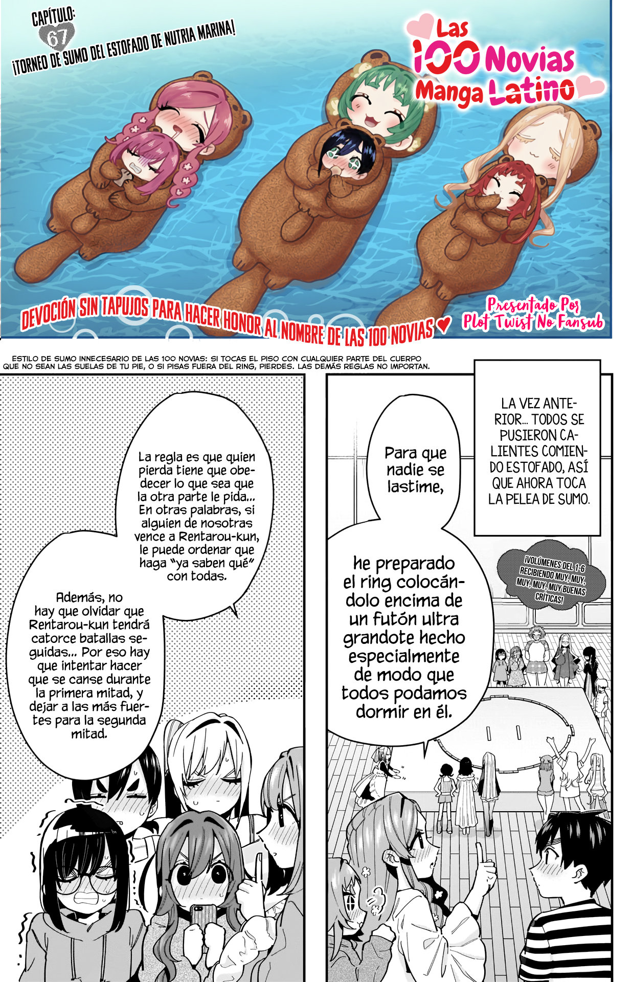 Kimi no koto ga Dai Dai Dai Dai Daisuki na 100-nin no Kanojo Capitulo 67: ¡Torneo de sumo del estofado de nutria marina! página 2