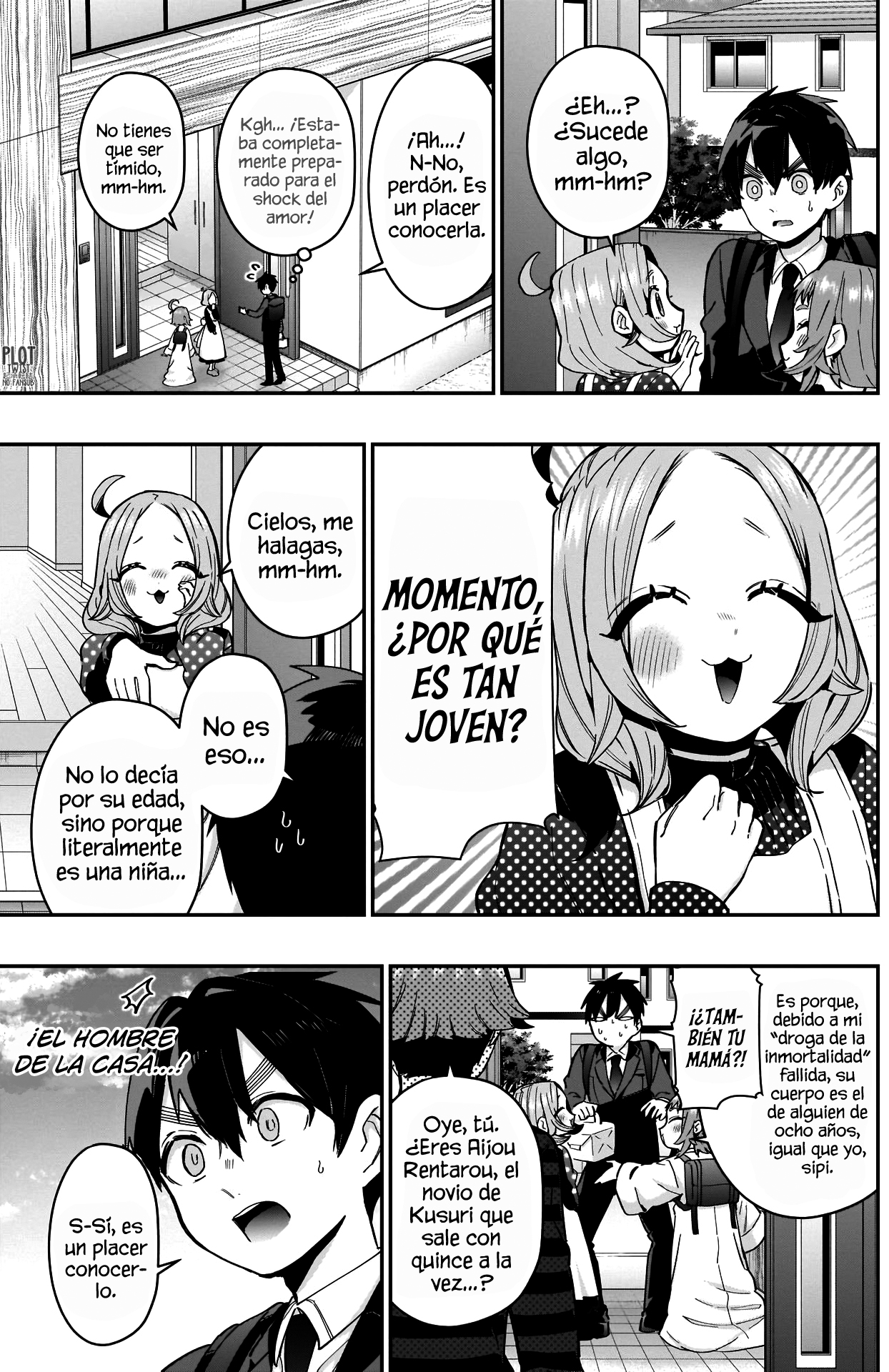 Kimi no koto ga Dai Dai Dai Dai Daisuki na 100-nin no Kanojo Capitulo 74: Nozawa-sensei ya llama “Papari” al papá de Hakari, así que ¿en verdad debería llamar “Papari” al papá de Kusuri también? página 4