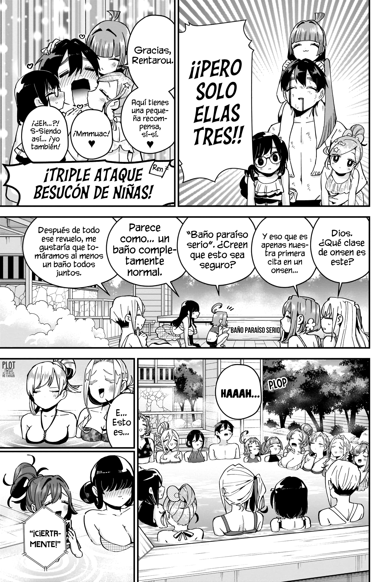 Kimi no koto ga Dai Dai Dai Dai Daisuki na 100-nin no Kanojo Capitulo 77: La cita de la familia Rentarou en el onsen página 18