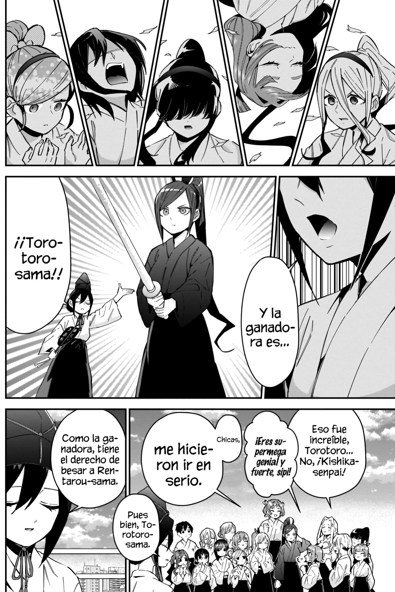 Kimi no koto ga Dai Dai Dai Dai Daisuki na 100-nin no Kanojo Capitulo 82: La prueba para unirse de la caballera que más o menos se parece a la pelea final de Kimetsu página 14