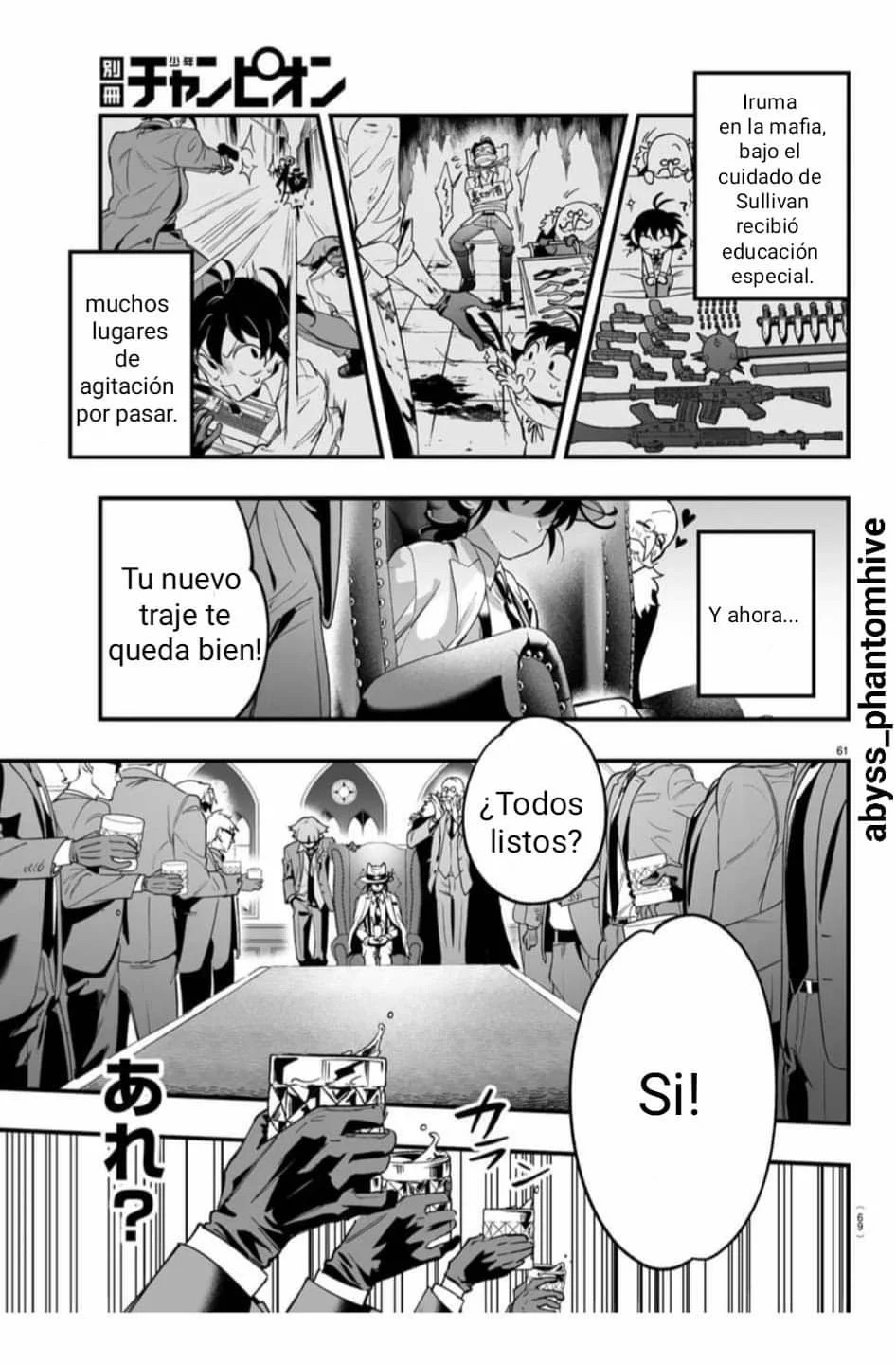 Iruma-kun: if mafia Capitulo 1: Iruma-kun de la Mafia página 60