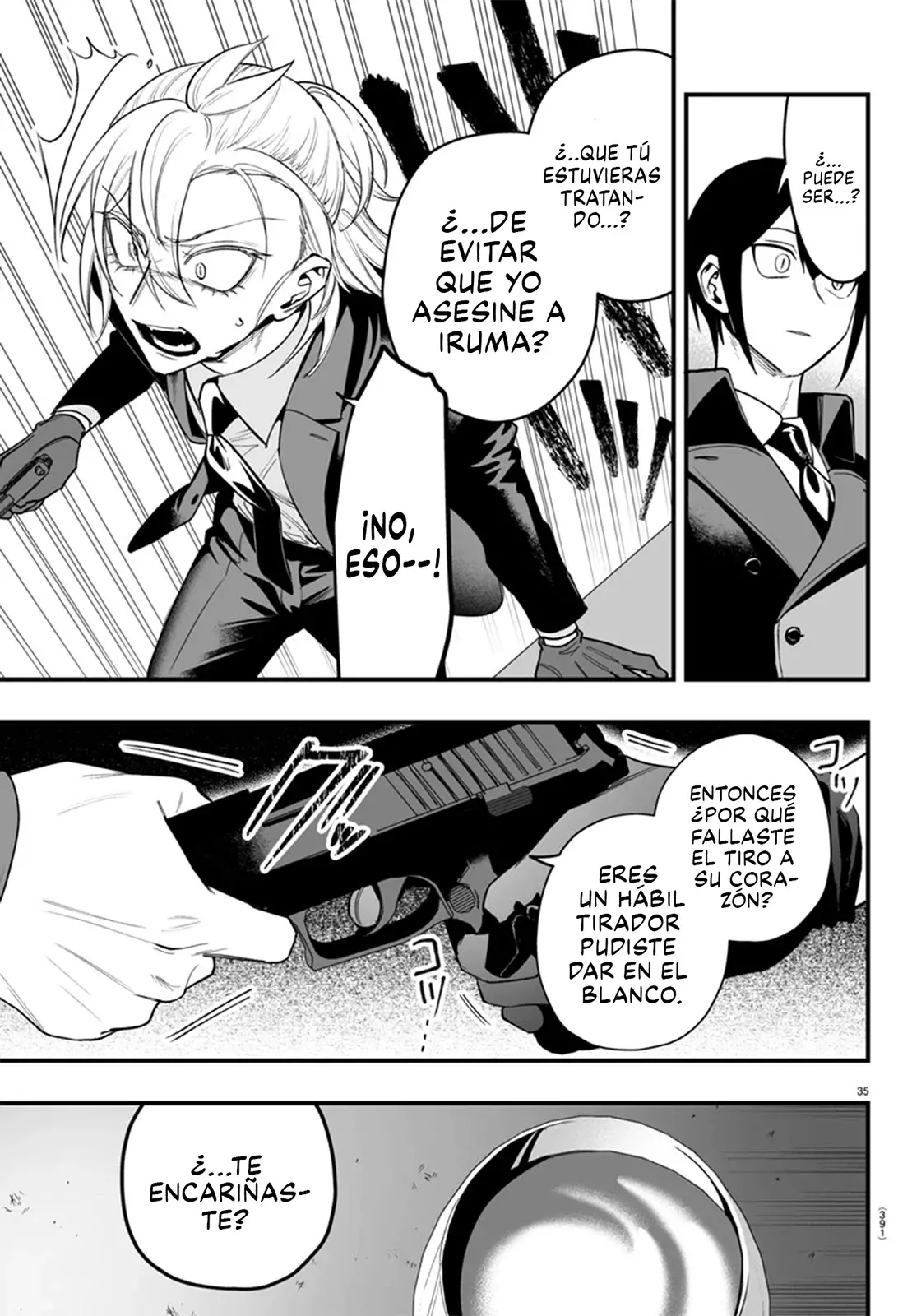 Iruma-kun: if mafia Capitulo 14: De rojo hay que pintar página 38