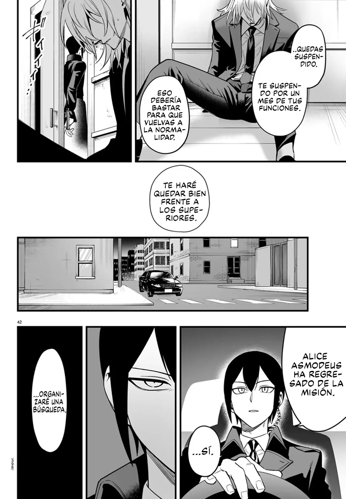 Iruma-kun: if mafia Capitulo 14: De rojo hay que pintar página 44