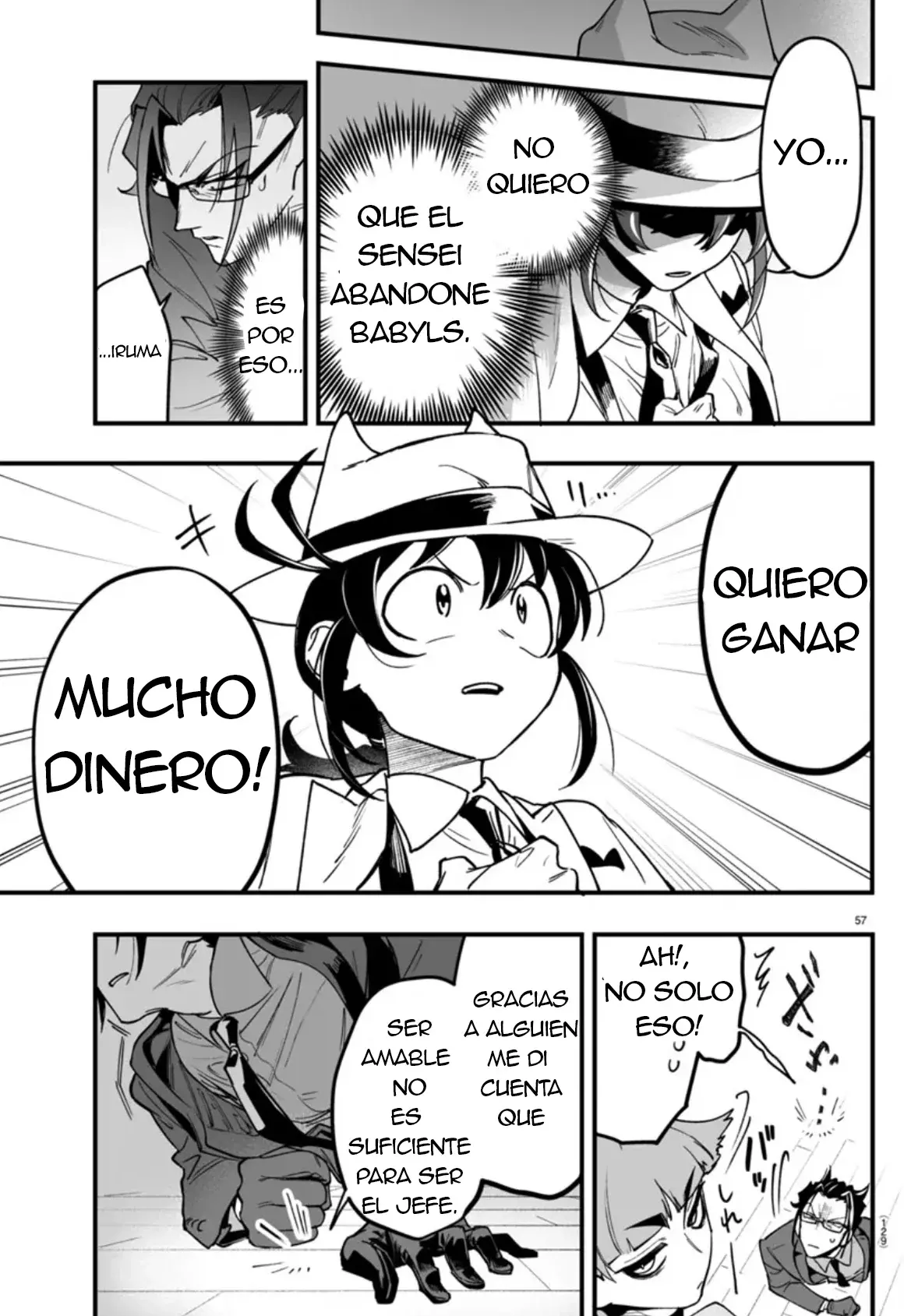 Iruma-kun: if mafia Capitulo 2: La lección del Tesorero página 56