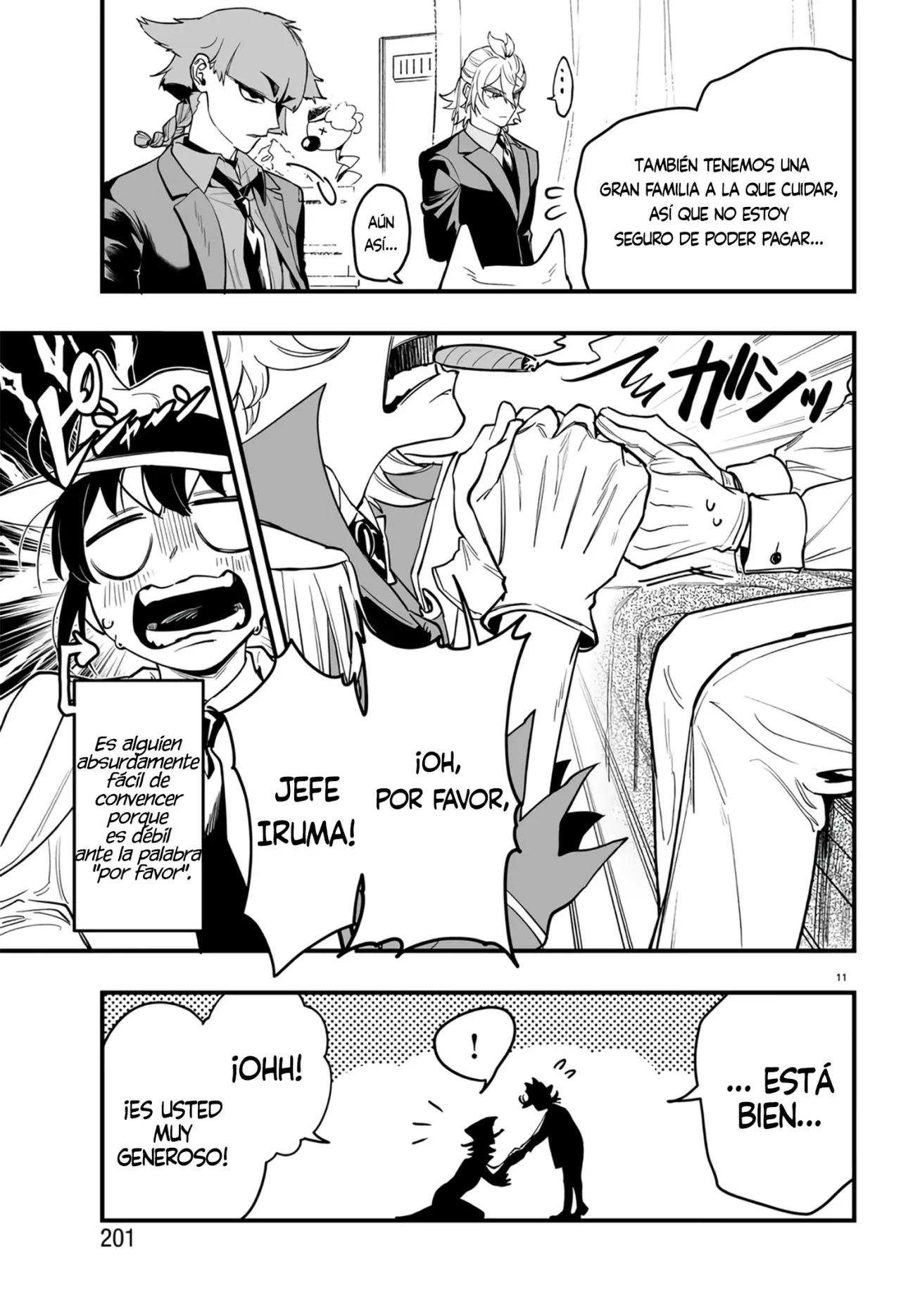 Iruma-kun: if mafia Capitulo 5: Sonríe, sonríe, ah página 11
