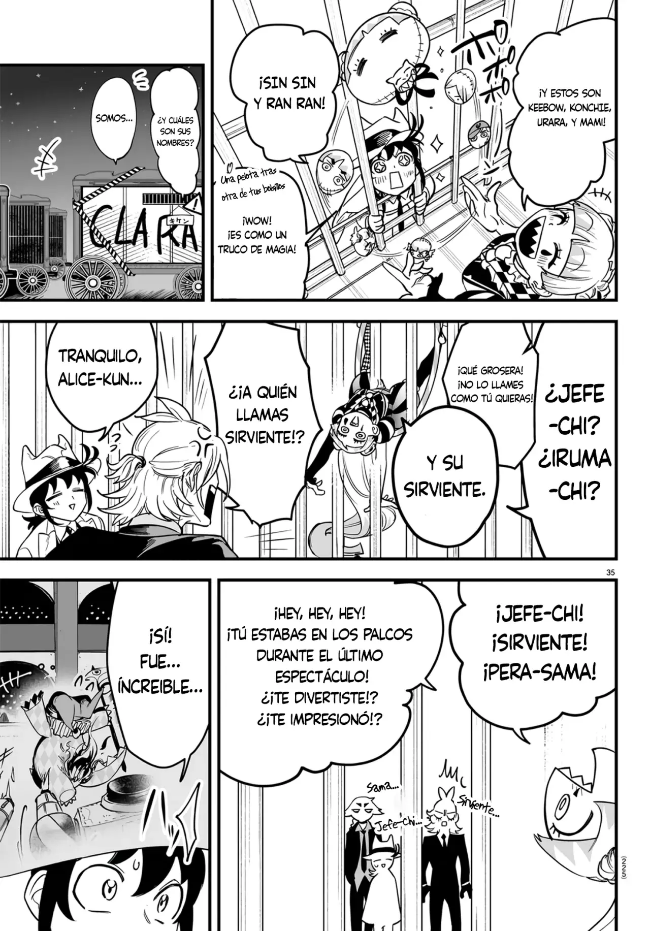 Iruma-kun: if mafia Capitulo 5: Sonríe, sonríe, ah página 33