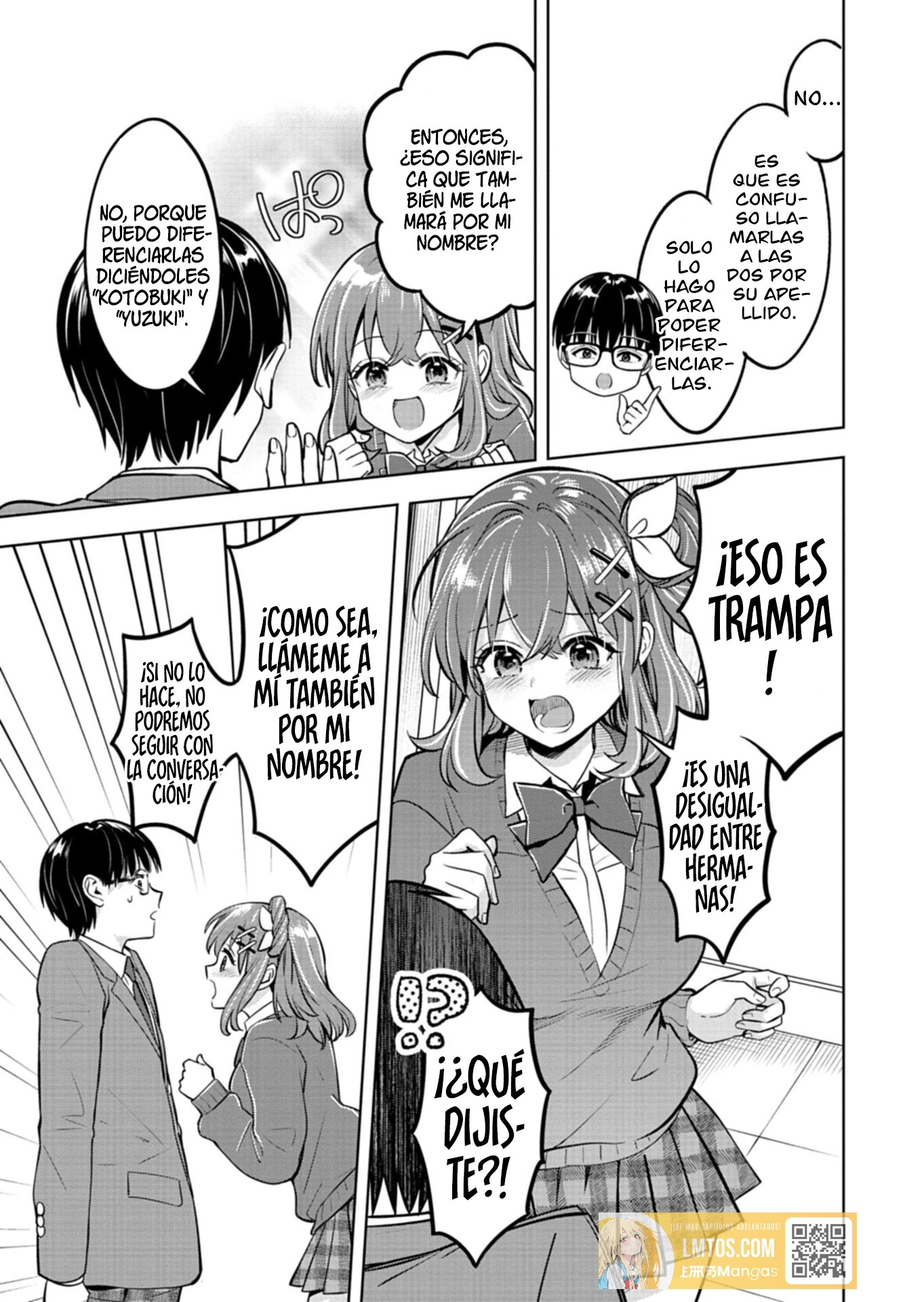 Su recompensa por salvar a la mujer caída fue la oportunidad de salir con sus hermosas hijas gemelas. Capitulo 2.2 página 4
