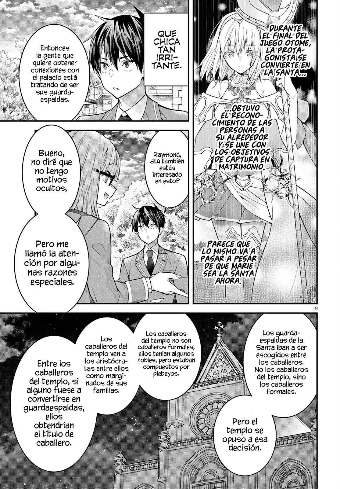 Otome Game Sekai wa Mob ni Kibishii Sekai Desu Capitulo 39: El Guardaespaldas de la Santa página 21