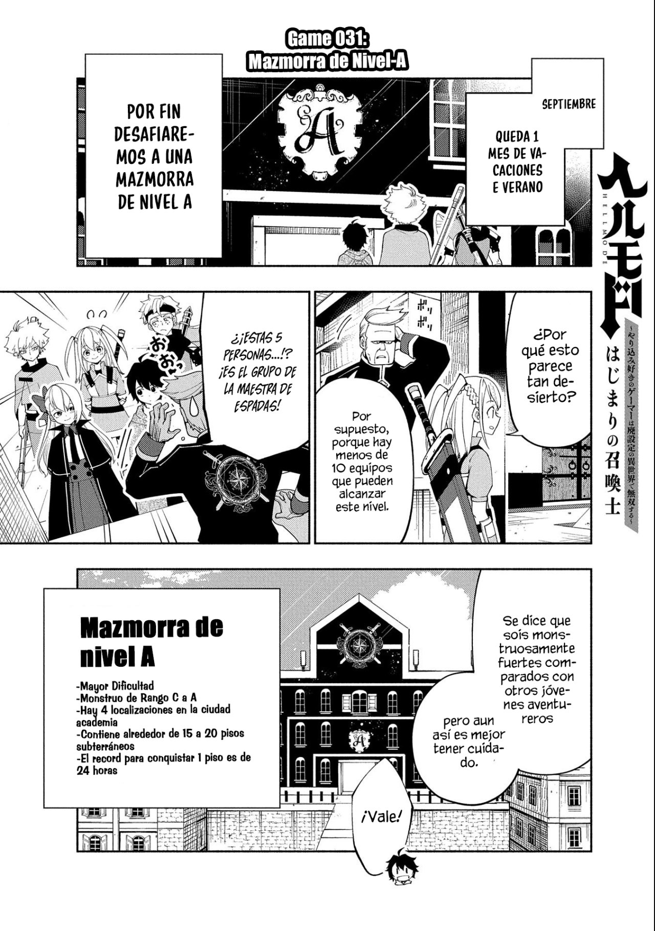 Hell Mode: Yarikomi Suki no Gamer wa Hai-settei no Isekai de Musou suru - Hajimari no Shoukanshi Capitulo 31: Mazmorra de nivel-A página 2