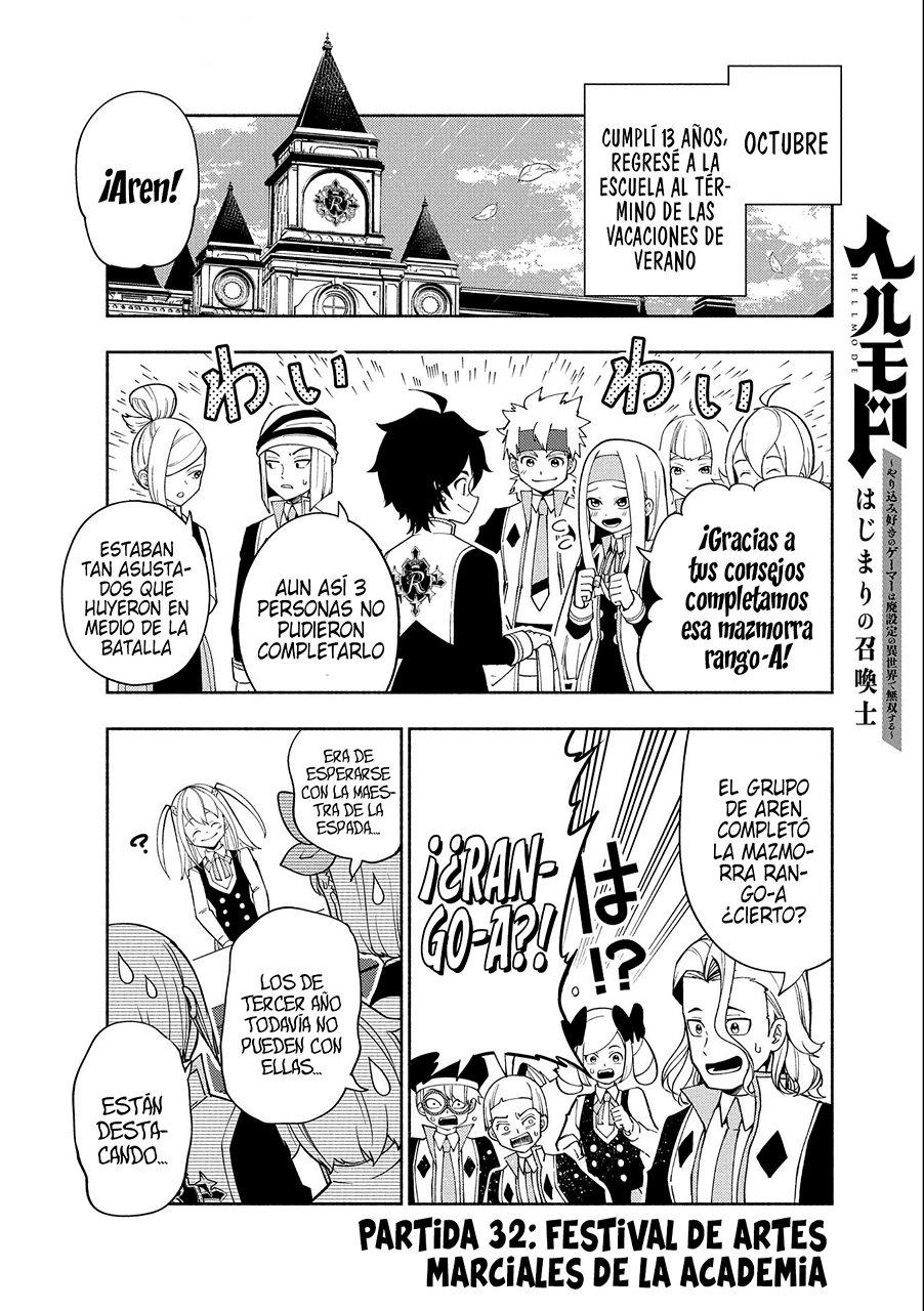 Hell Mode: Yarikomi Suki no Gamer wa Hai-settei no Isekai de Musou suru - Hajimari no Shoukanshi Capitulo 32: Festival de artes marciales de la academia página 2
