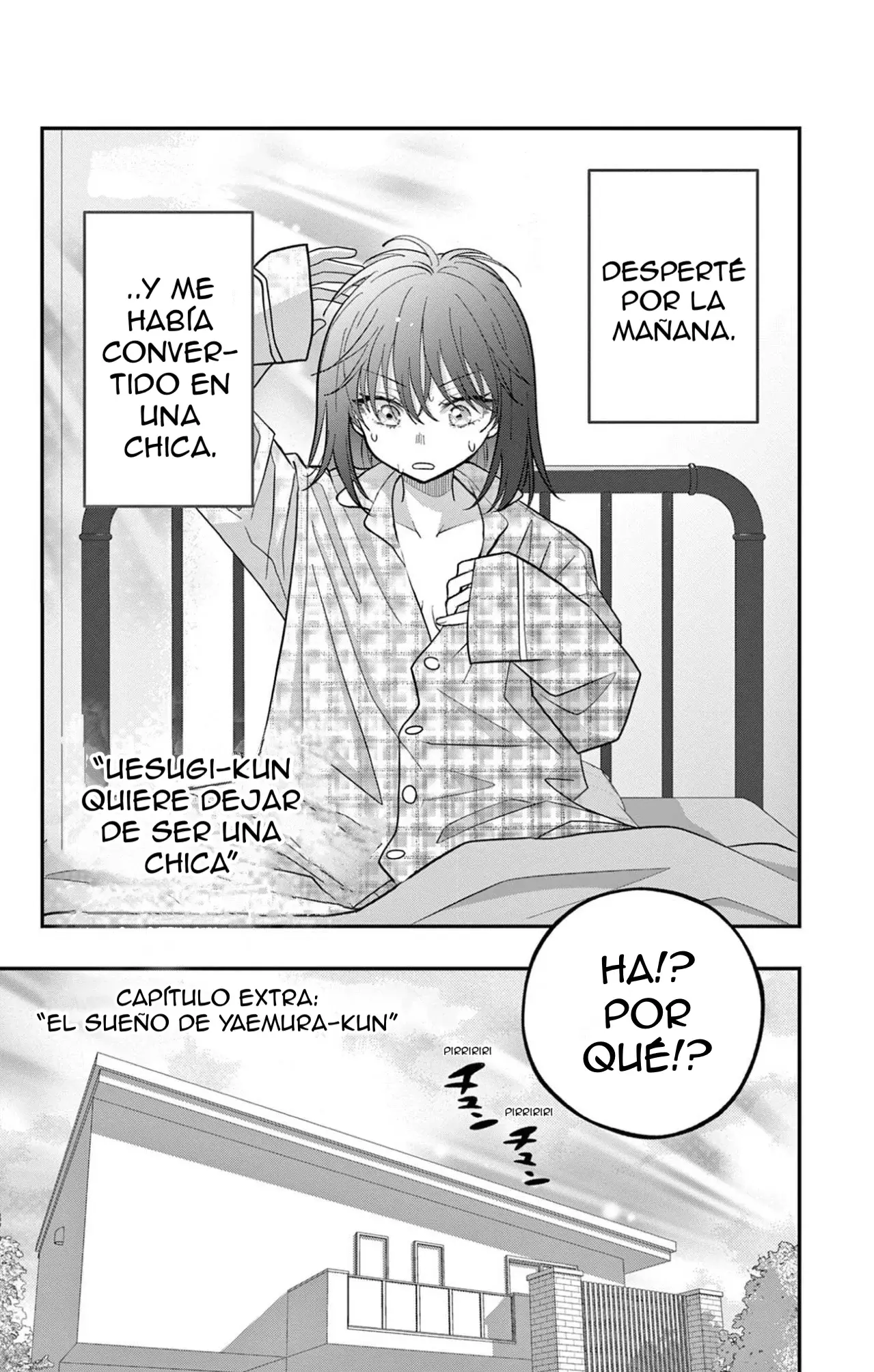 Uesugi-kun wa Onnanoko wo Yametai Capitulo 26.5: Extra: “El sueño de Yaemura-kun” página 3