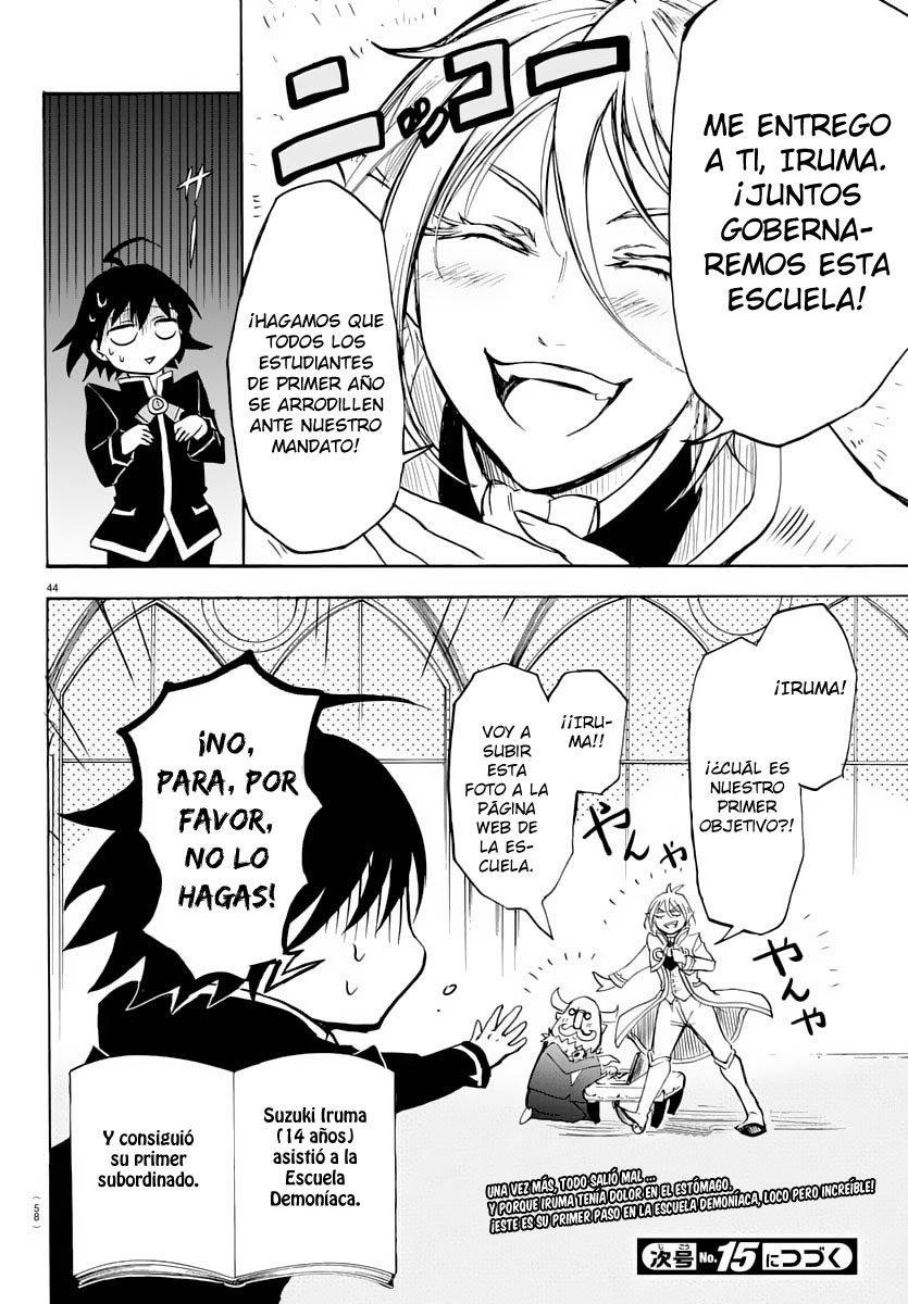 Mairimashita! Iruma-kun Capitulo 1: La escuela demonio de Iruma página 44