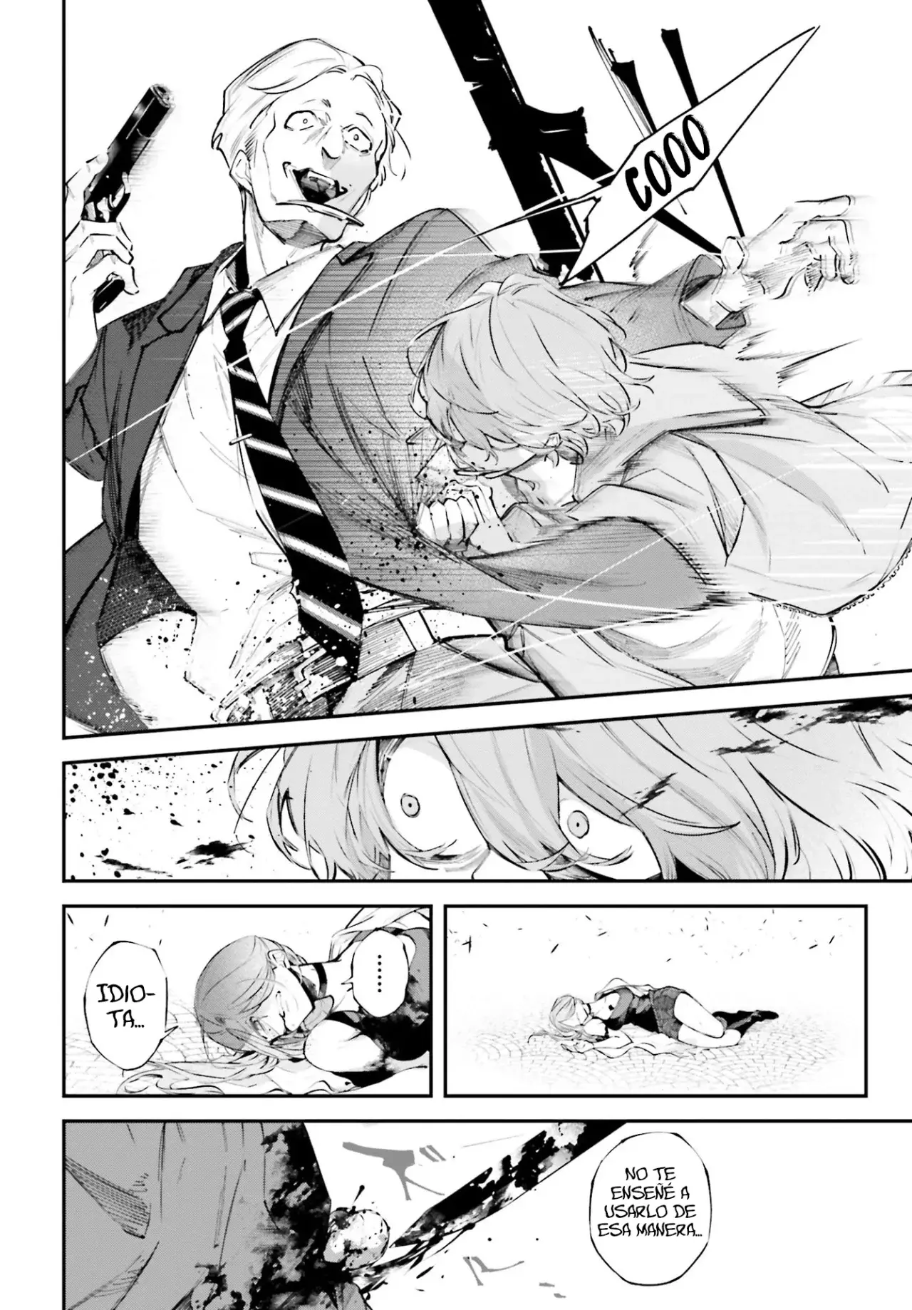 Rekkyou Sensen Capitulo 3: Neblina, cuchillo, rosa página 28