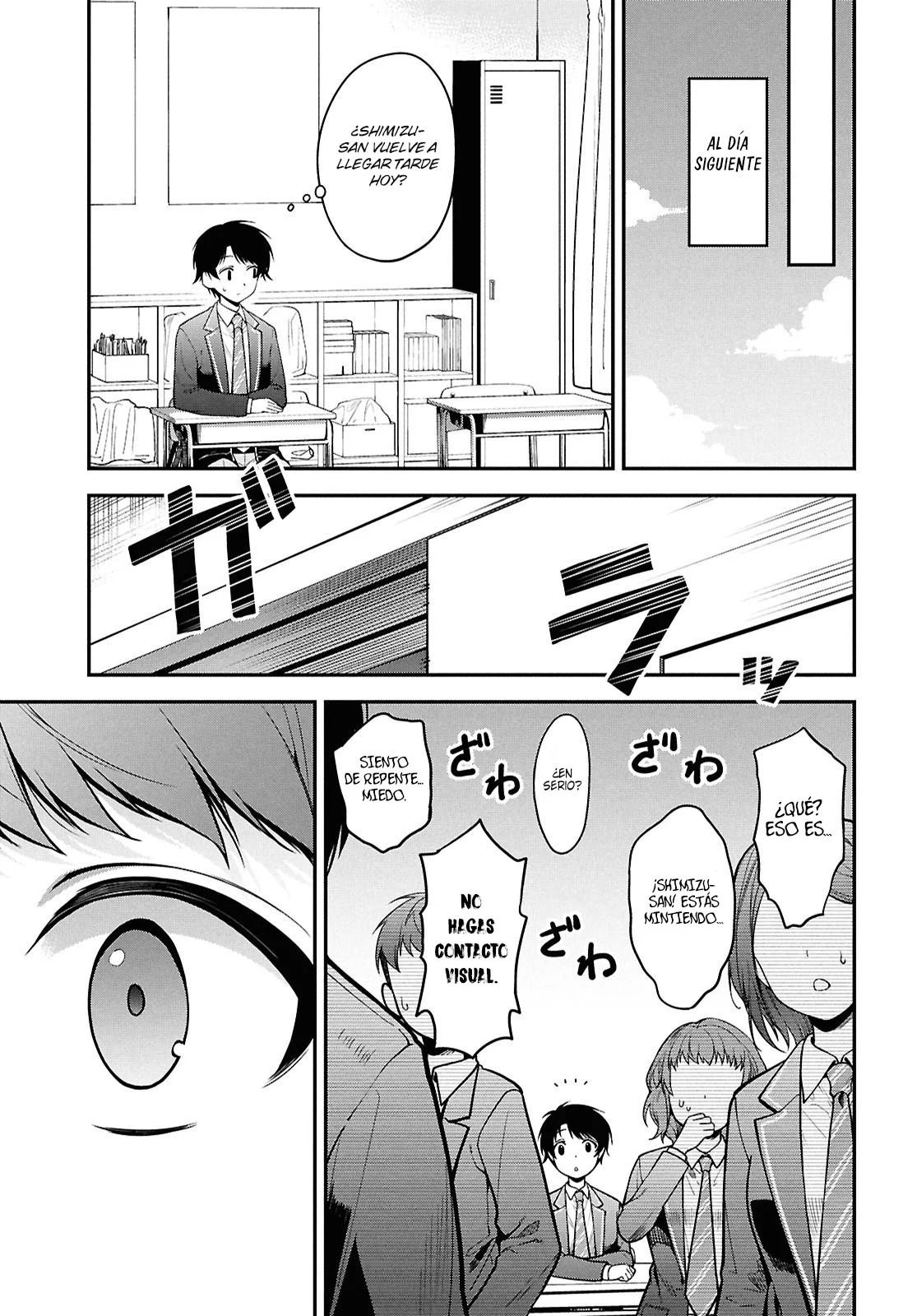 Tonari no Seki no Yankee Shimizu-san ga Kami wo Kuroku Somete Kita Capitulo 1 página 10