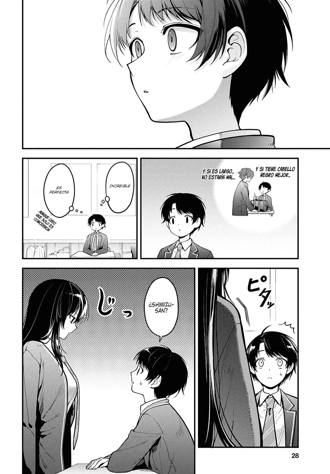 Tonari no Seki no Yankee Shimizu-san ga Kami wo Kuroku Somete Kita Capitulo 1 página 12